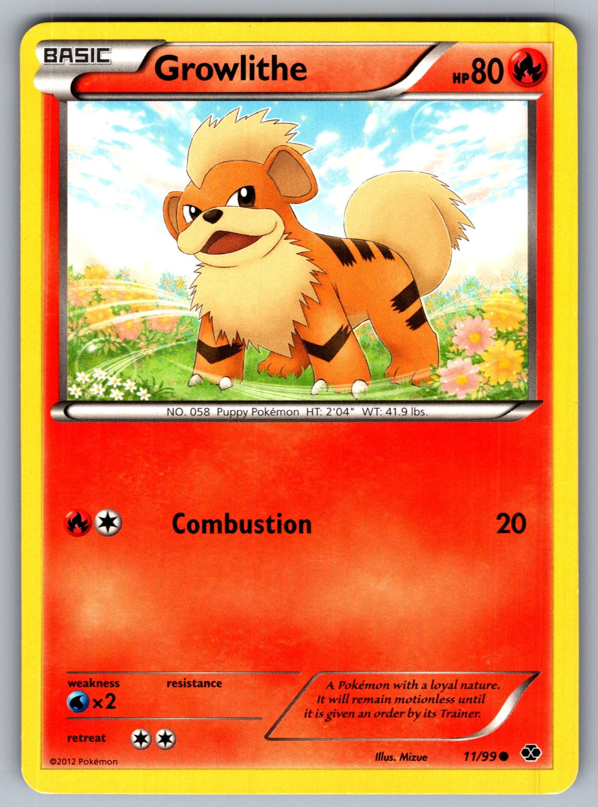Growlithe (11) Common Next Destinies 11/99 LP 2012