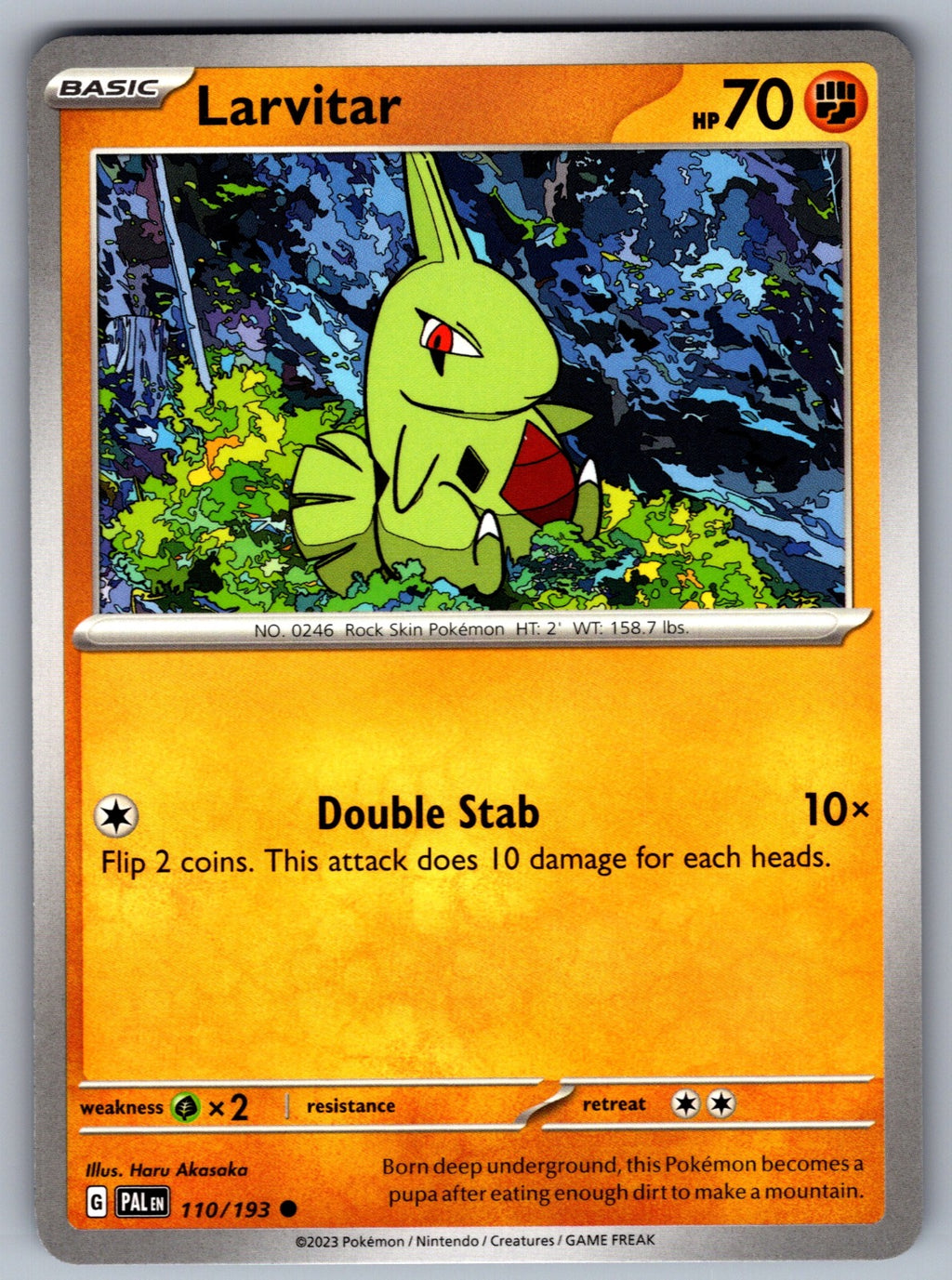 Larvitar Common SV02: Paldea Evolved 110/193 NM 2023