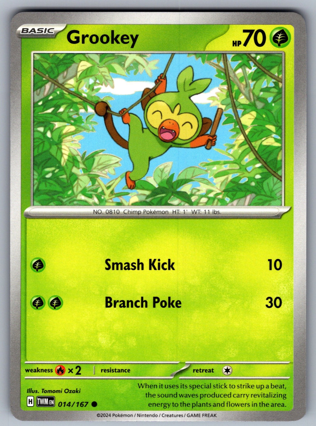 Grookey Common SV06: Twilight Masquerade 014/167 NM 2024