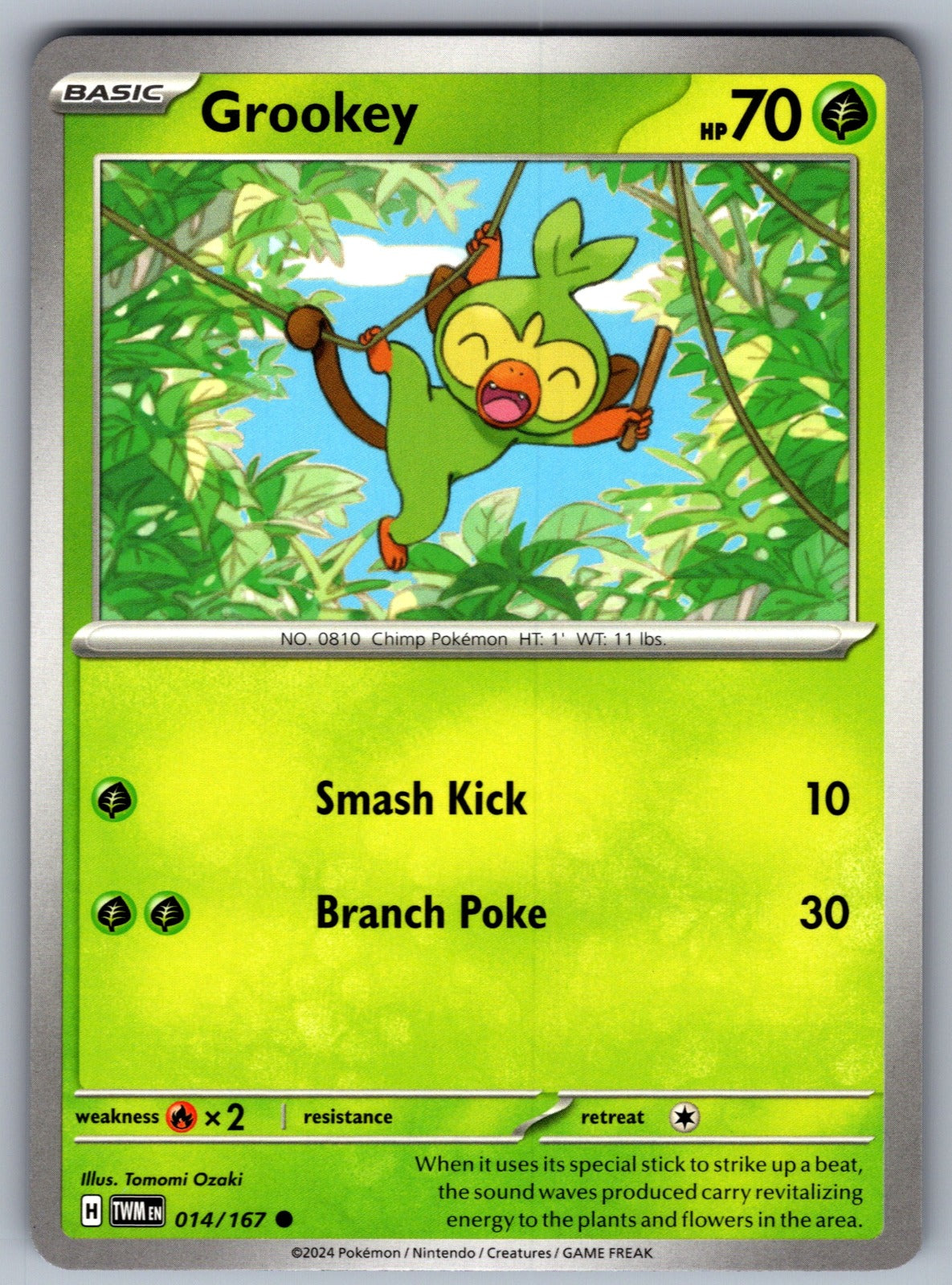 Grookey Common SV06: Twilight Masquerade 014/167 NM 2024