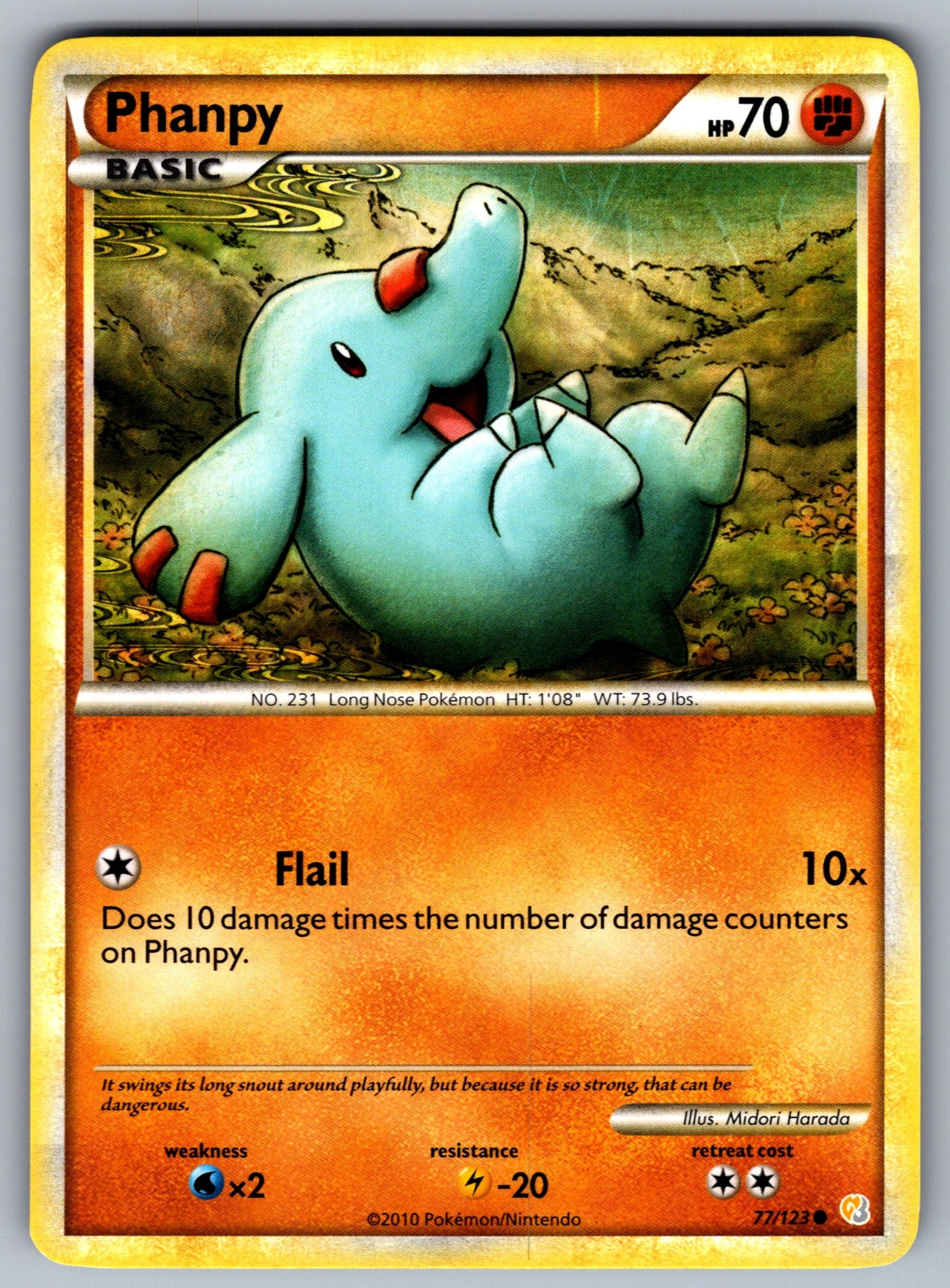 Phanpy Common HeartGold SoulSilver 77/123 LP 2010