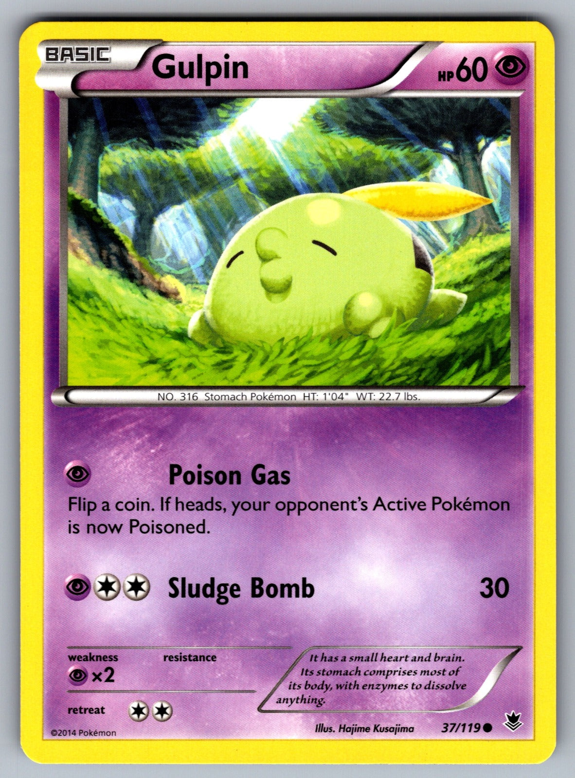 Gulpin Common XY - Phantom Forces 37/119 LP 2014