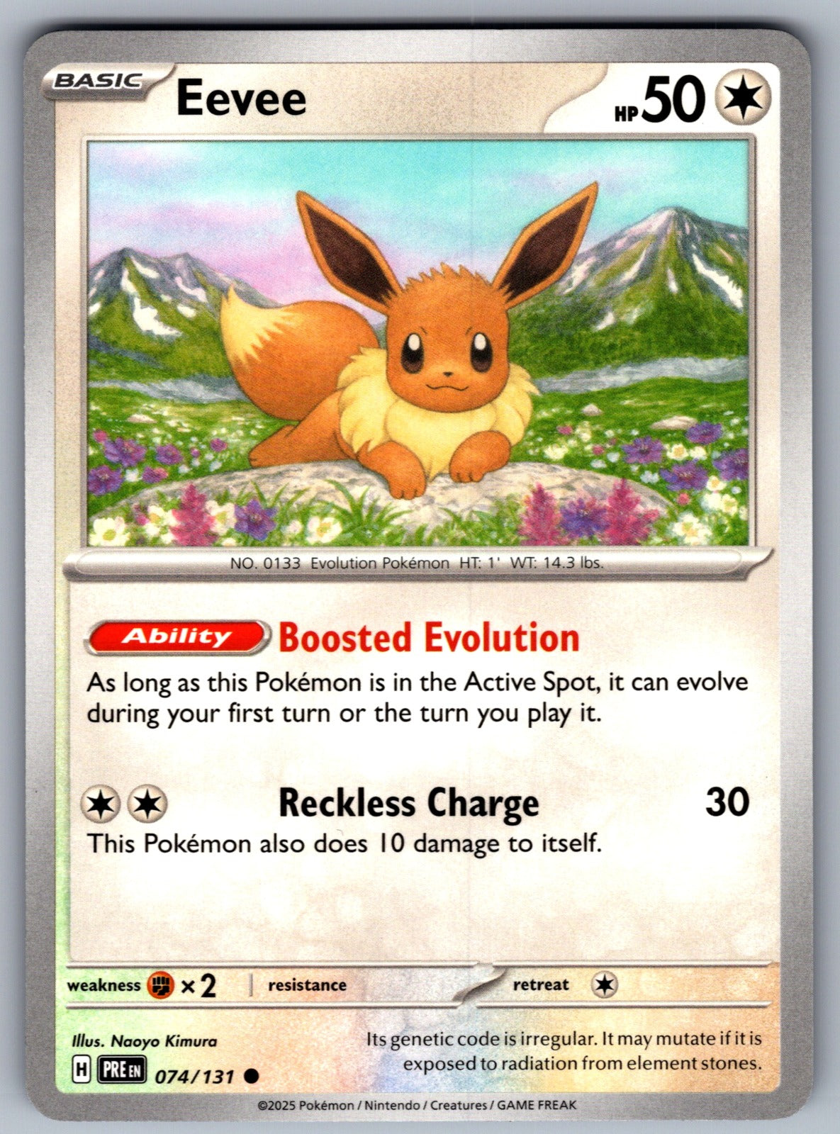 Eevee Common SV: Prismatic Evolutions 074/131 NM 2025