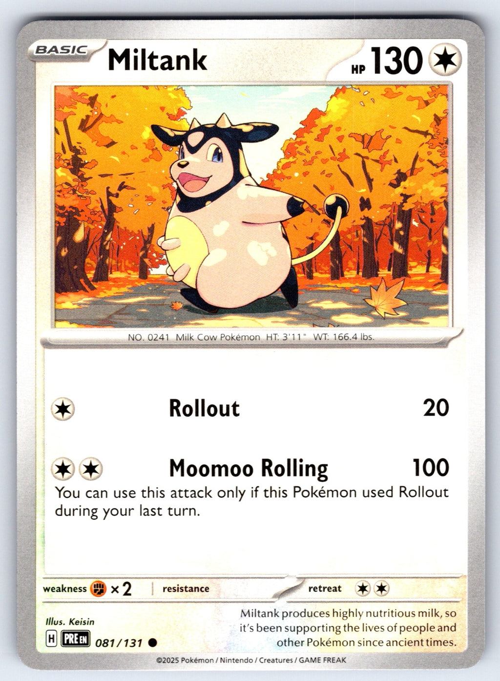 Miltank Common SV: Prismatic Evolutions 081/131 NM 2025