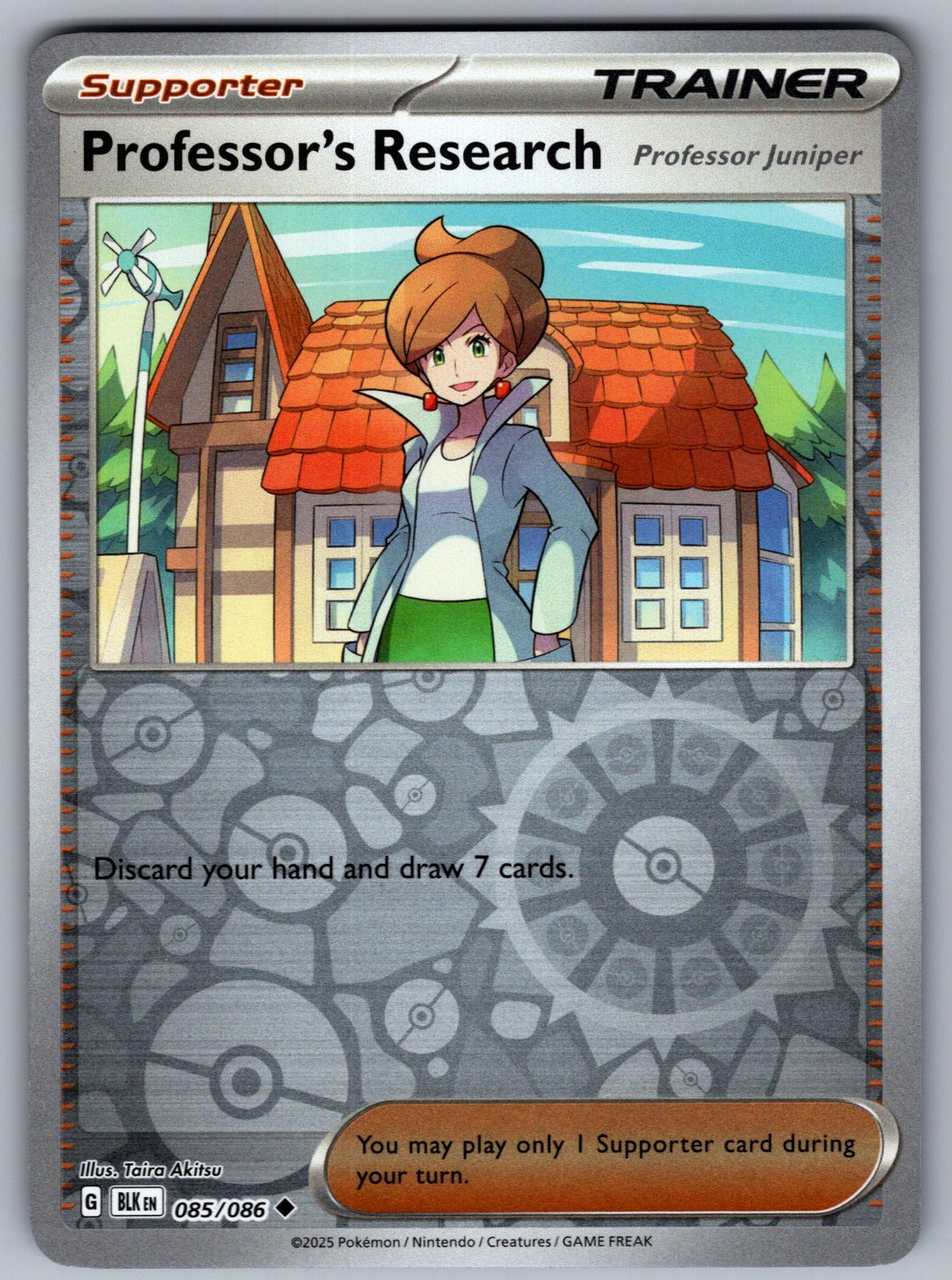 Professor's Research Reverse Holo Uncommon SV: Black Bolt 085/086 NM 2025