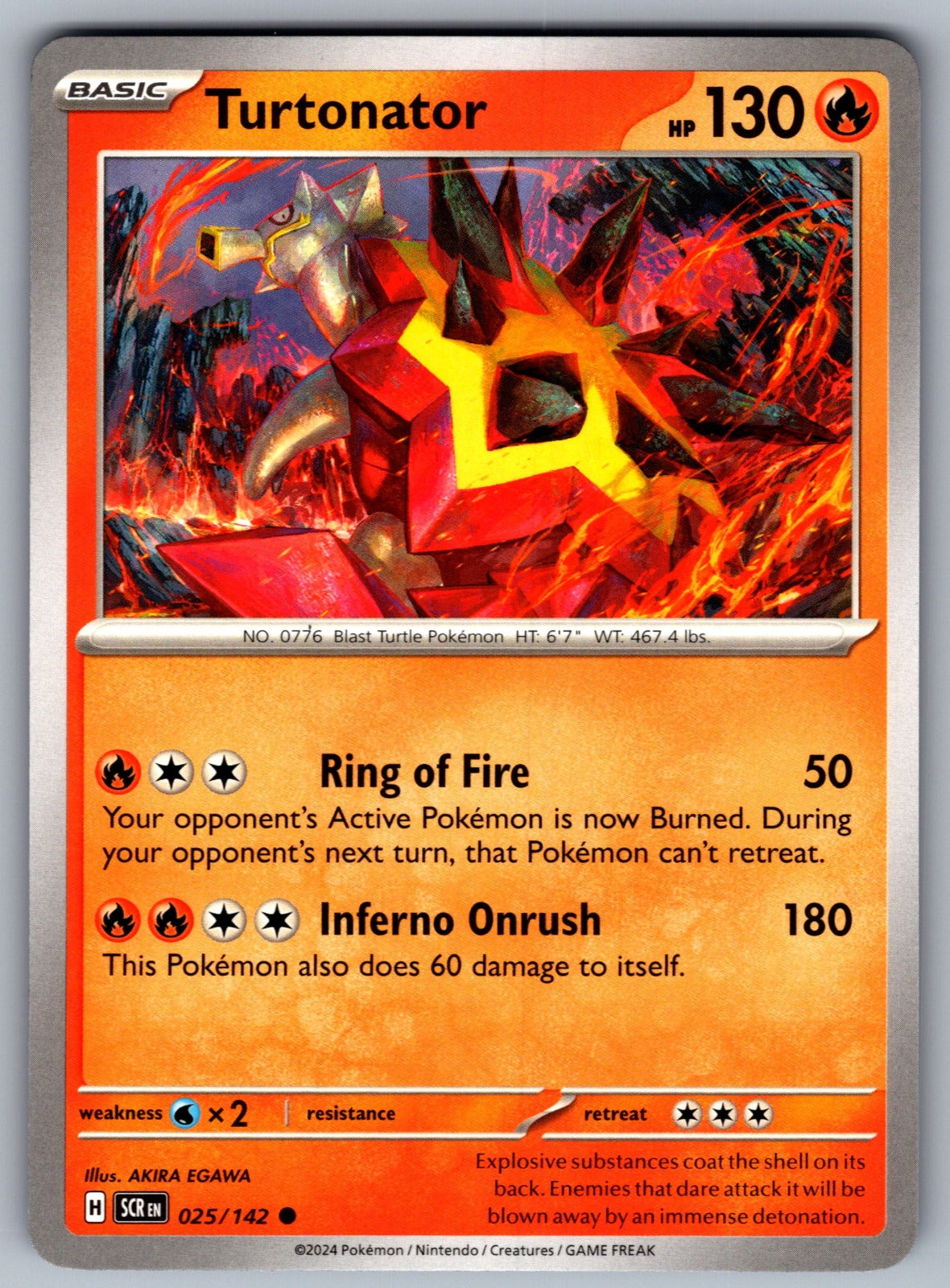 Turtonator Common SV07: Stellar Crown 025/142 NM 2024