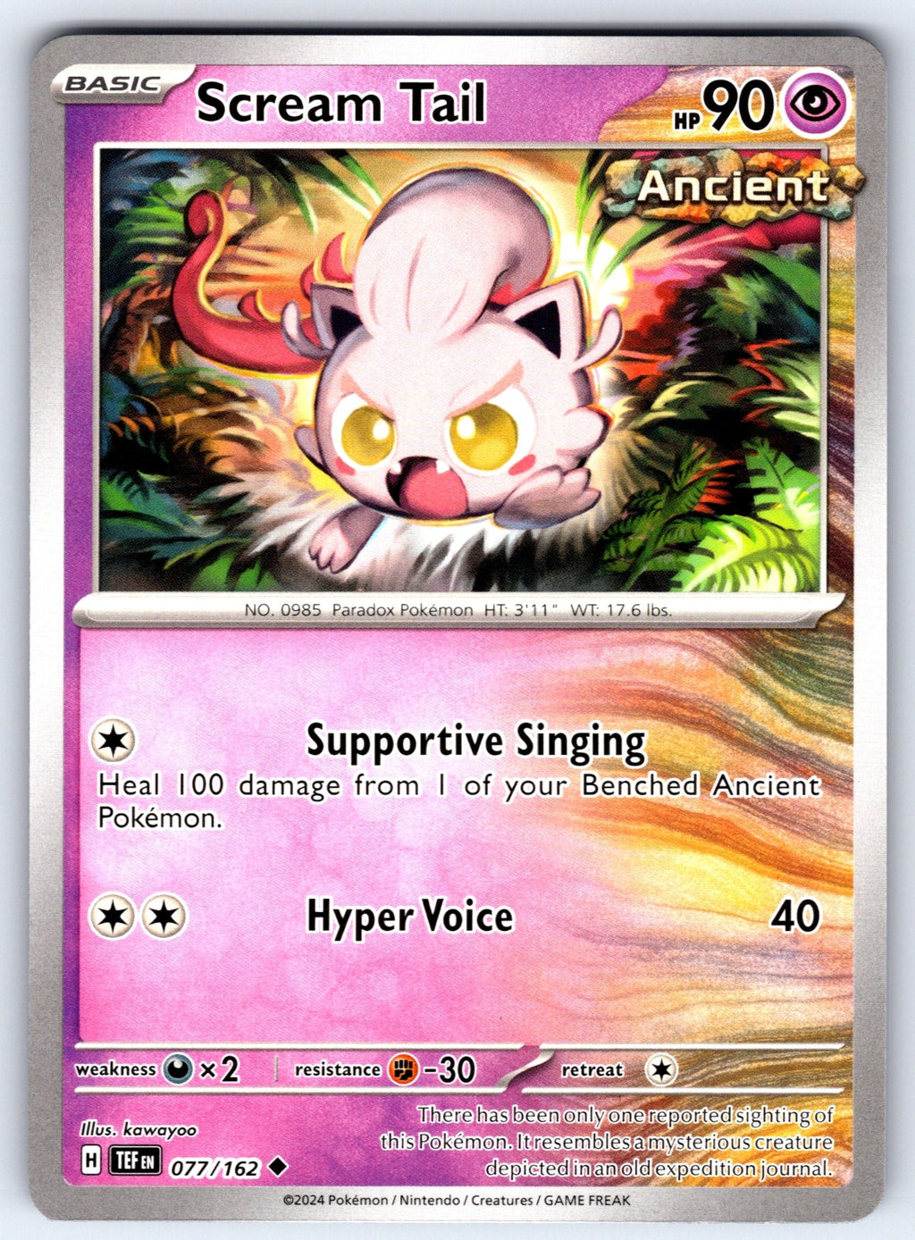 Scream Tail Uncommon SV05: Temporal Forces 077/162 NM 2024