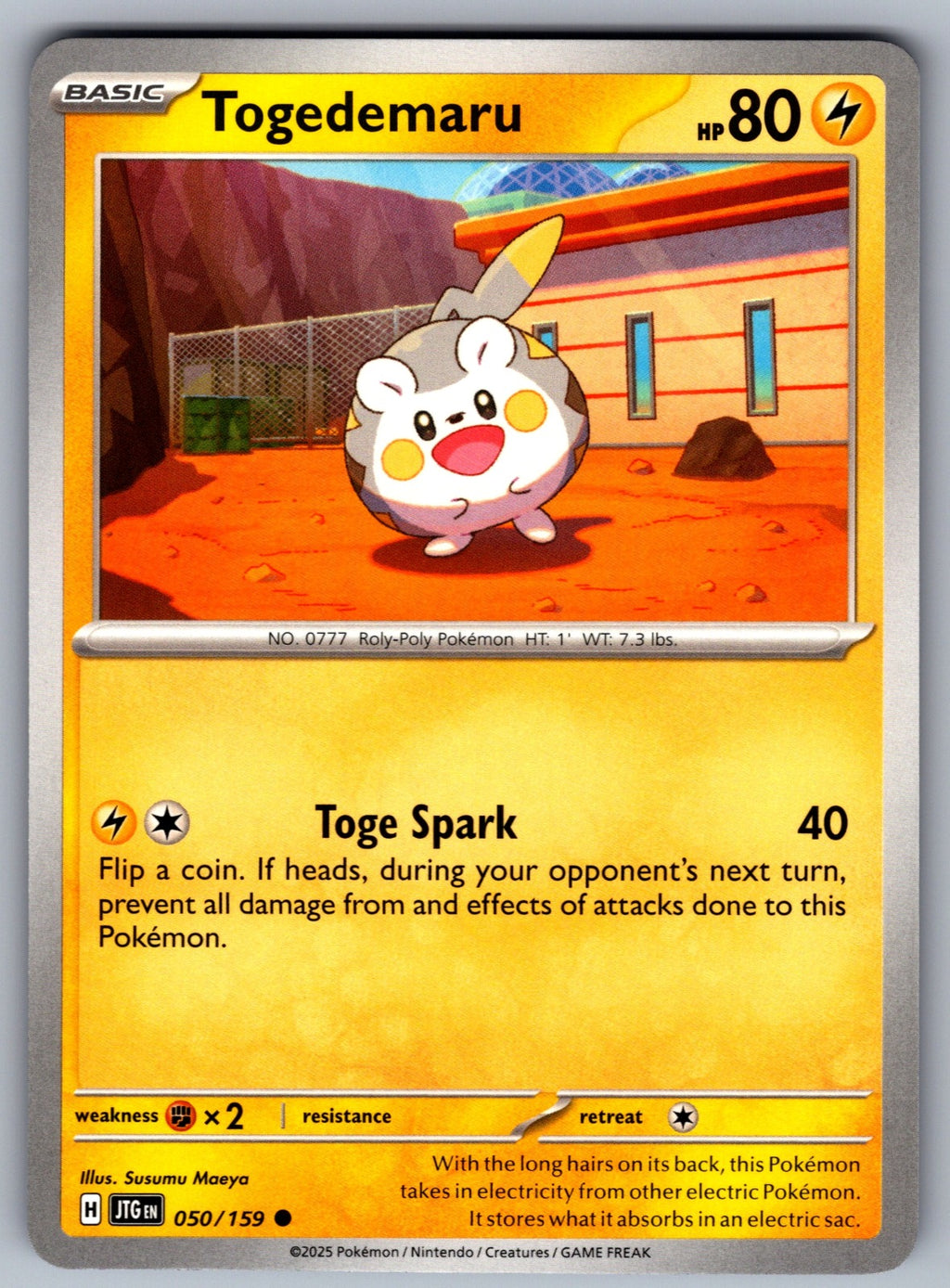 Togedemaru Common SV09: Journey Together 050/159 NM 2025