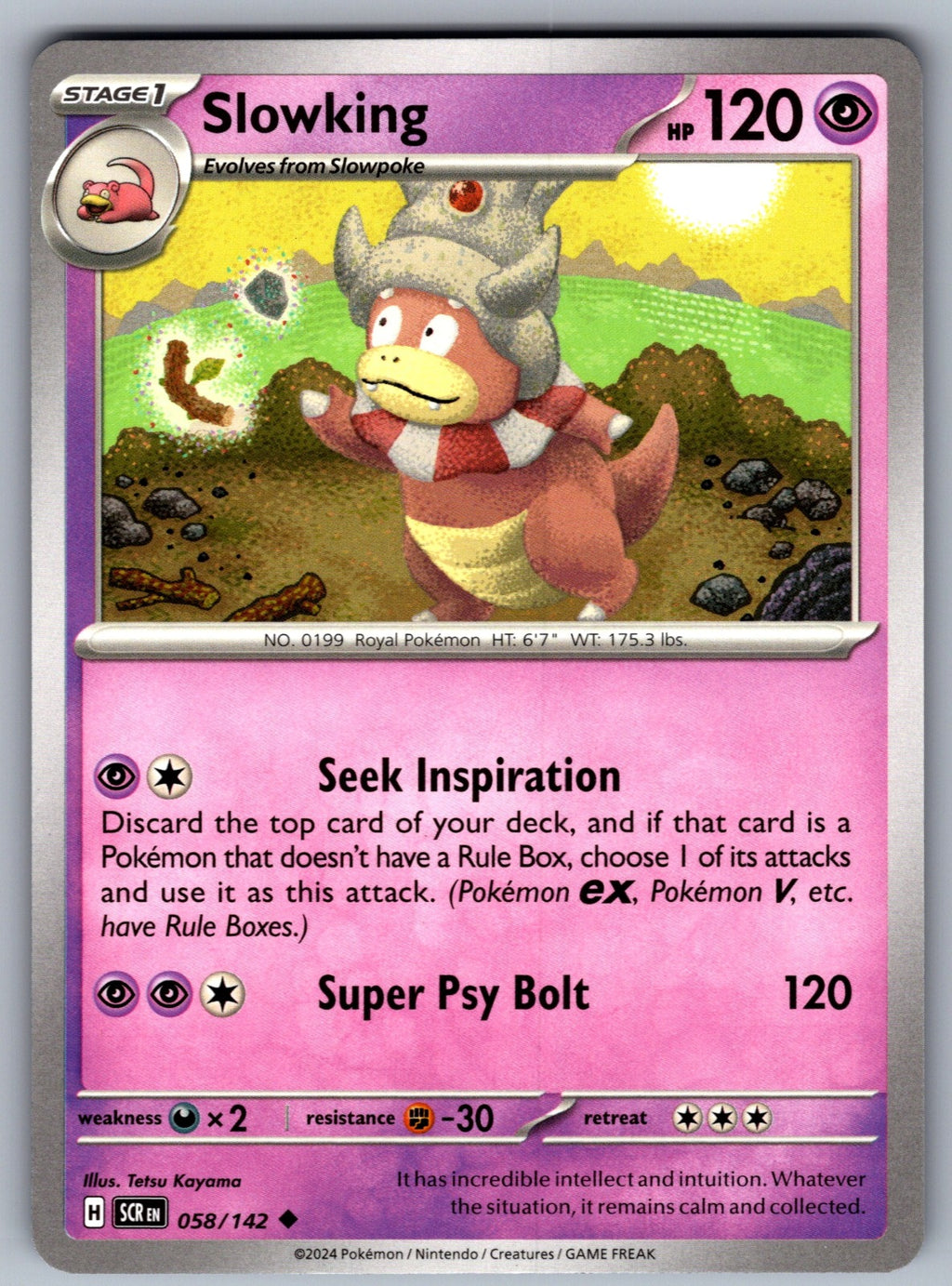 Slowking Uncommon SV07: Stellar Crown 058/142 NM 2024