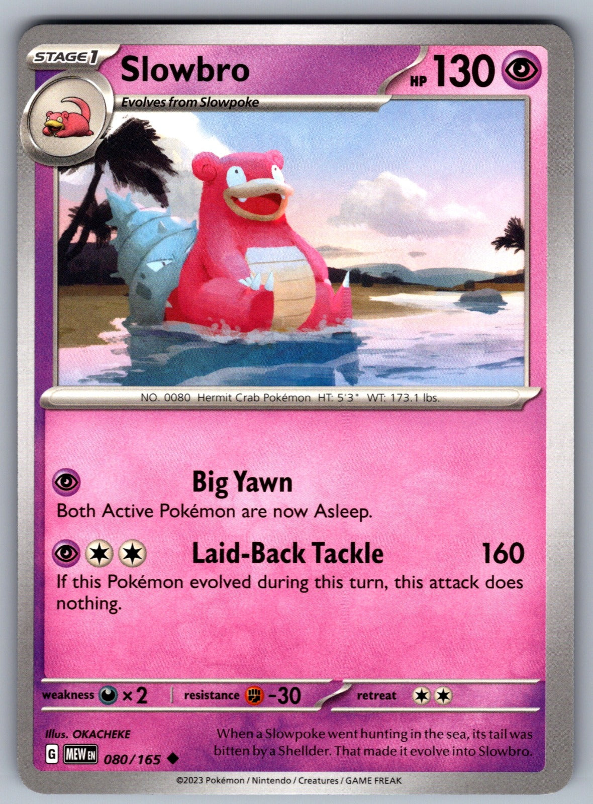 Slowbro Uncommon SV: Scarlet & Violet 151 080/165 NM 2023