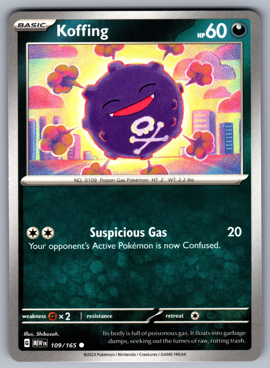 Koffing Common SV: Scarlet & Violet 151 109/165 NM 2023