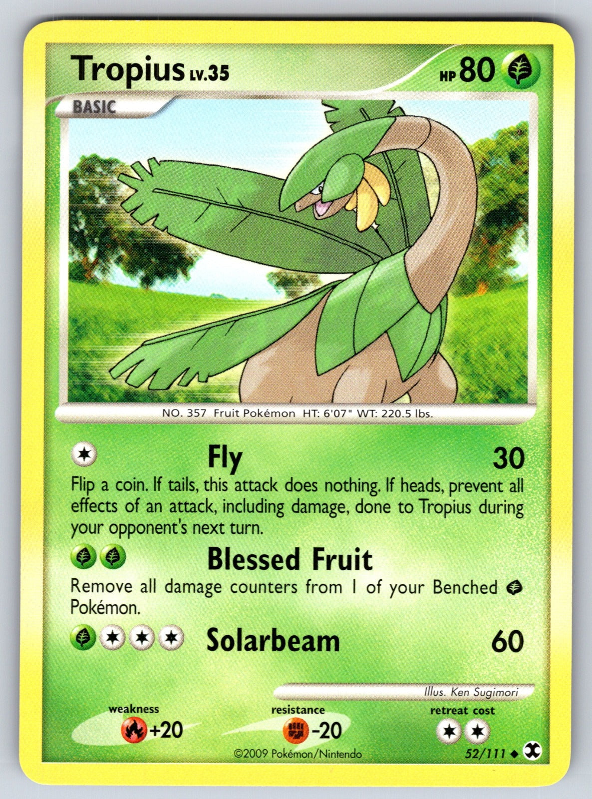 Tropius Uncommon Rising Rivals 52/111 LP 2009