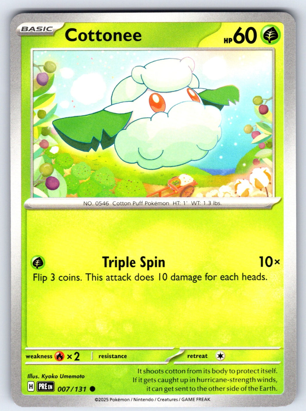 Cottonee Common SV: Prismatic Evolutions 007/131 NM 2025