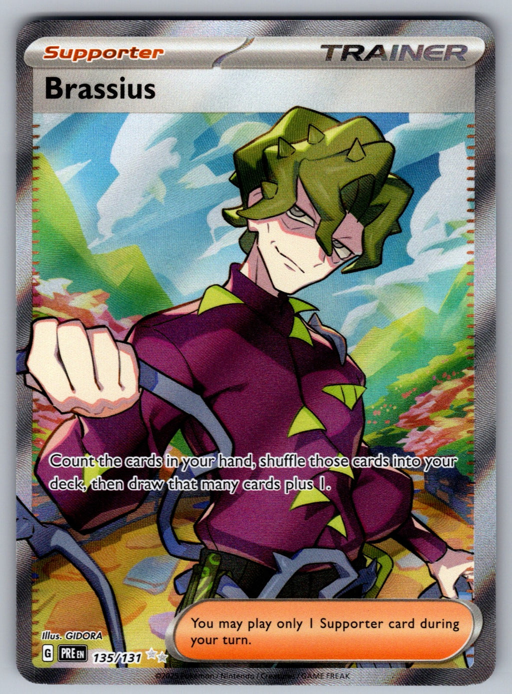 Brassius Holo Ultra Rare SV: Prismatic Evolutions 135/131 NM 2025