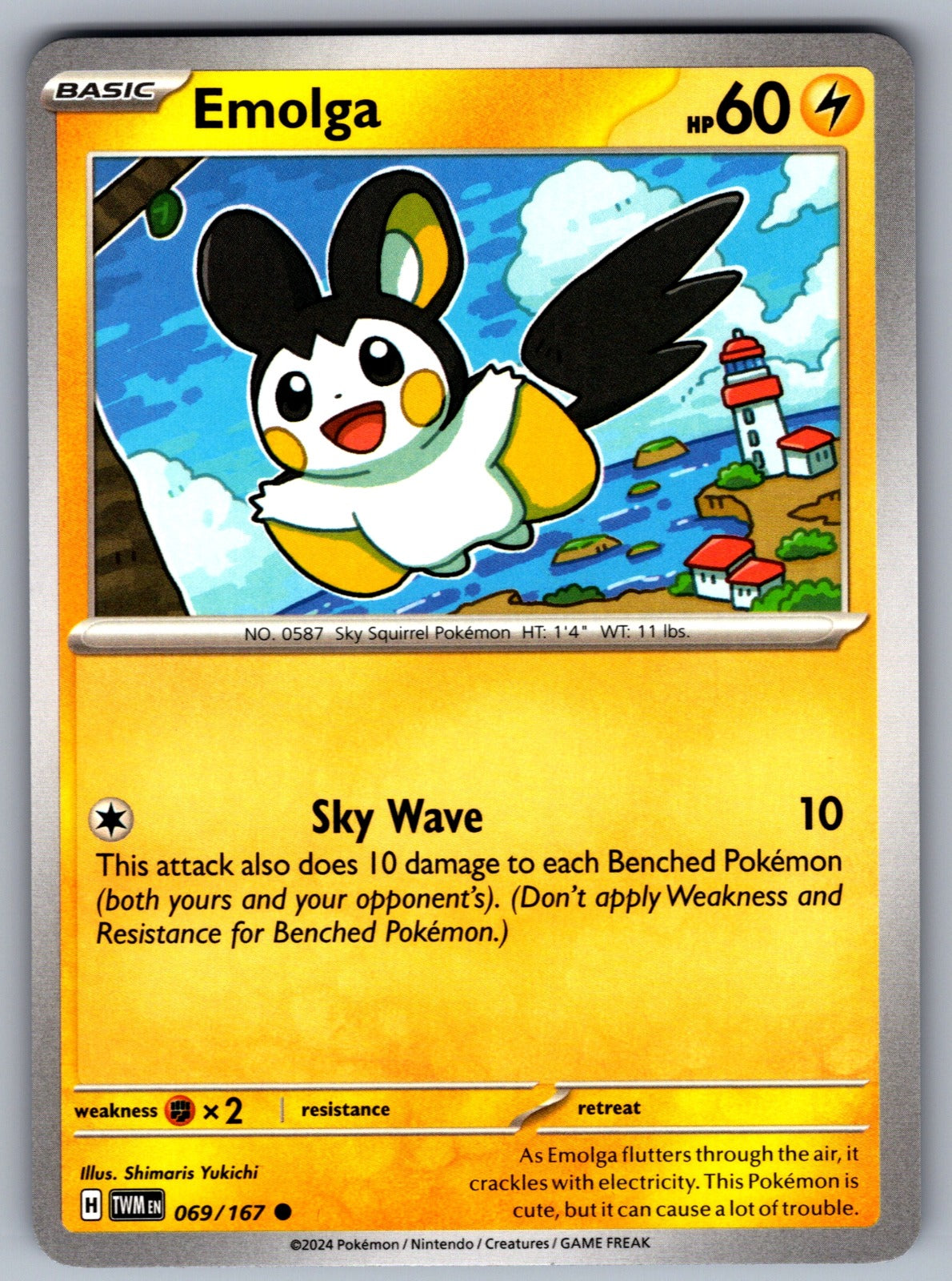 Emolga Common SV06: Twilight Masquerade 069/167 NM 2024