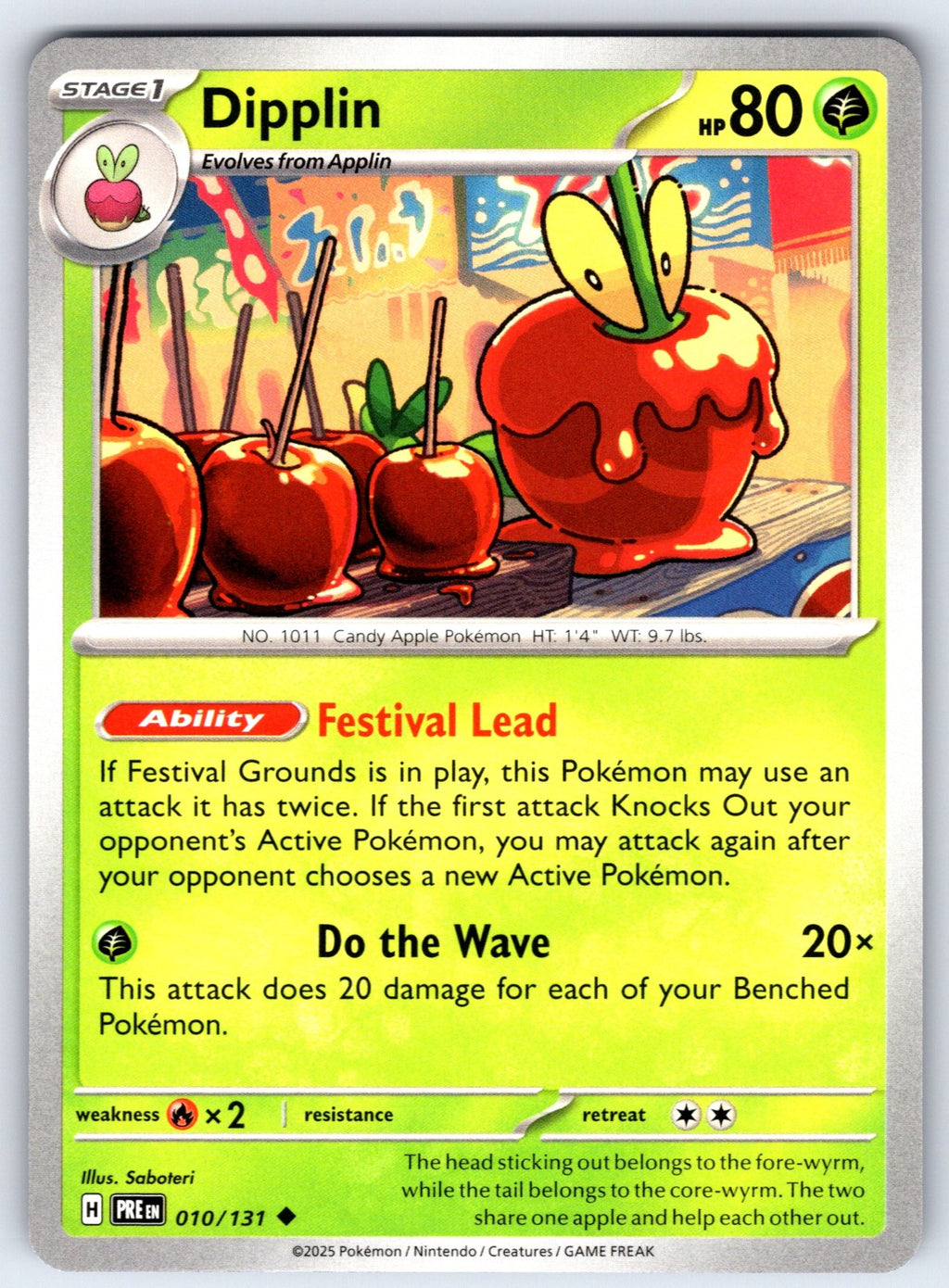 Dipplin Uncommon SV: Prismatic Evolutions 010/131 NM 2025