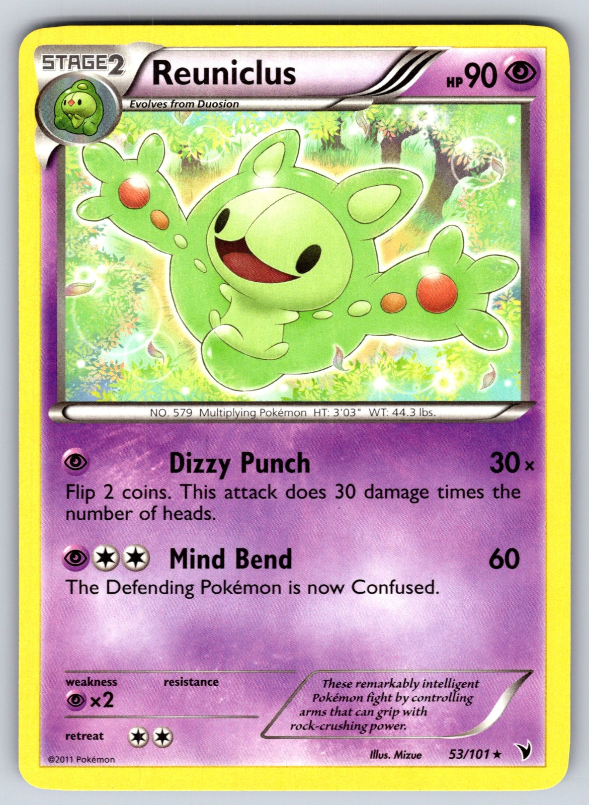 Reuniclus (53) Rare Noble Victories 53/101 LP 2011