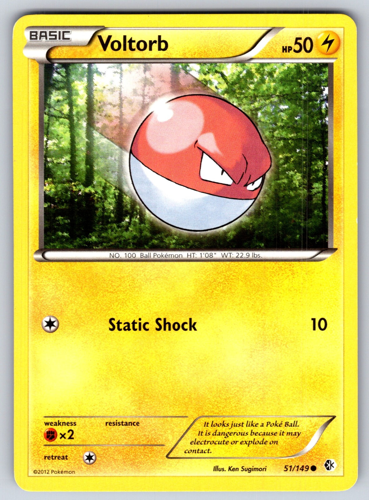 Voltorb Common Boundaries Crossed 51/149 LP 2012