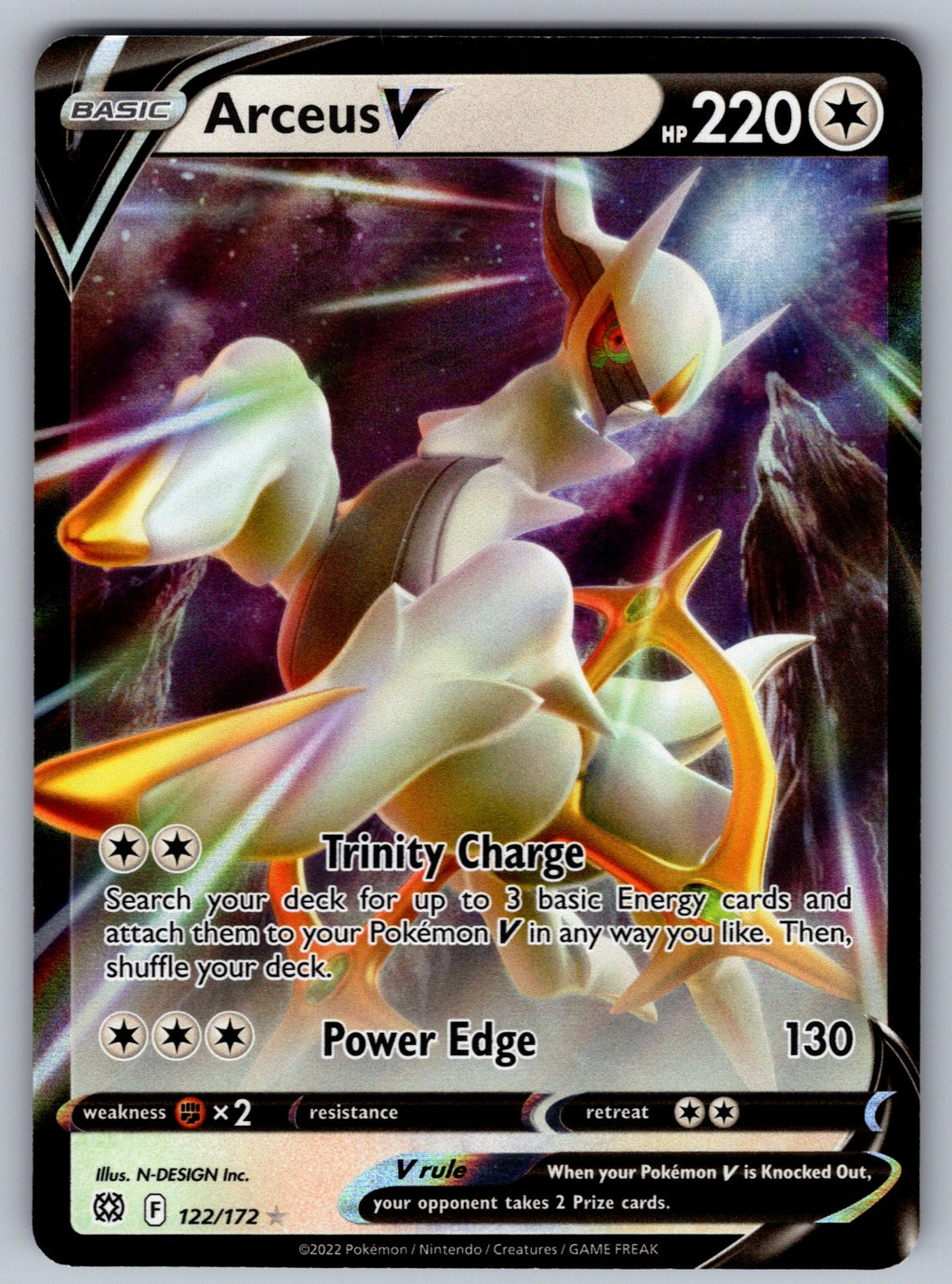Arceus V Holo Ultra Rare SWSH09: Brilliant Stars 122/172 NM 2022
