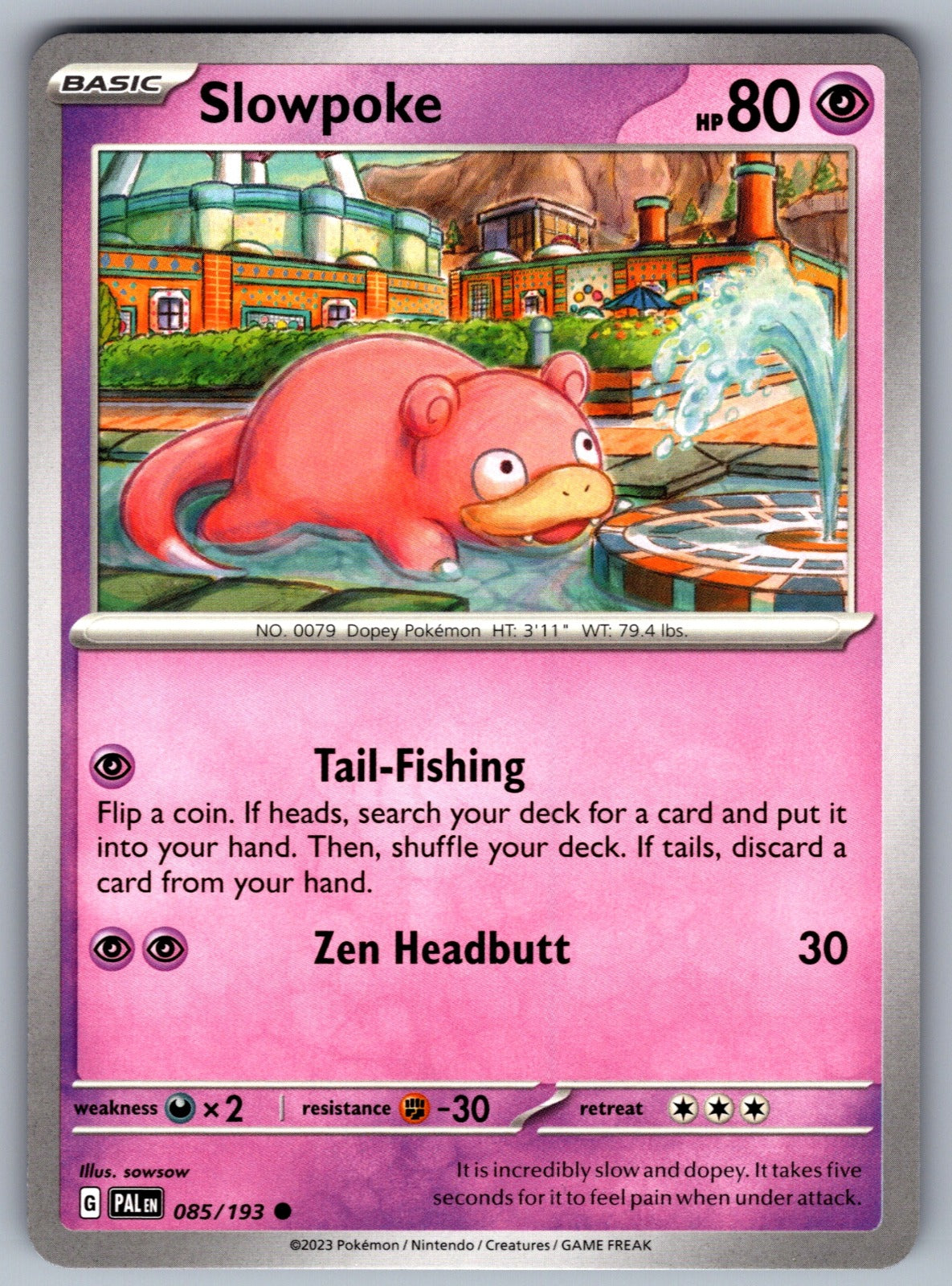 Slowpoke Common SV02: Paldea Evolved 085/193 NM 2023