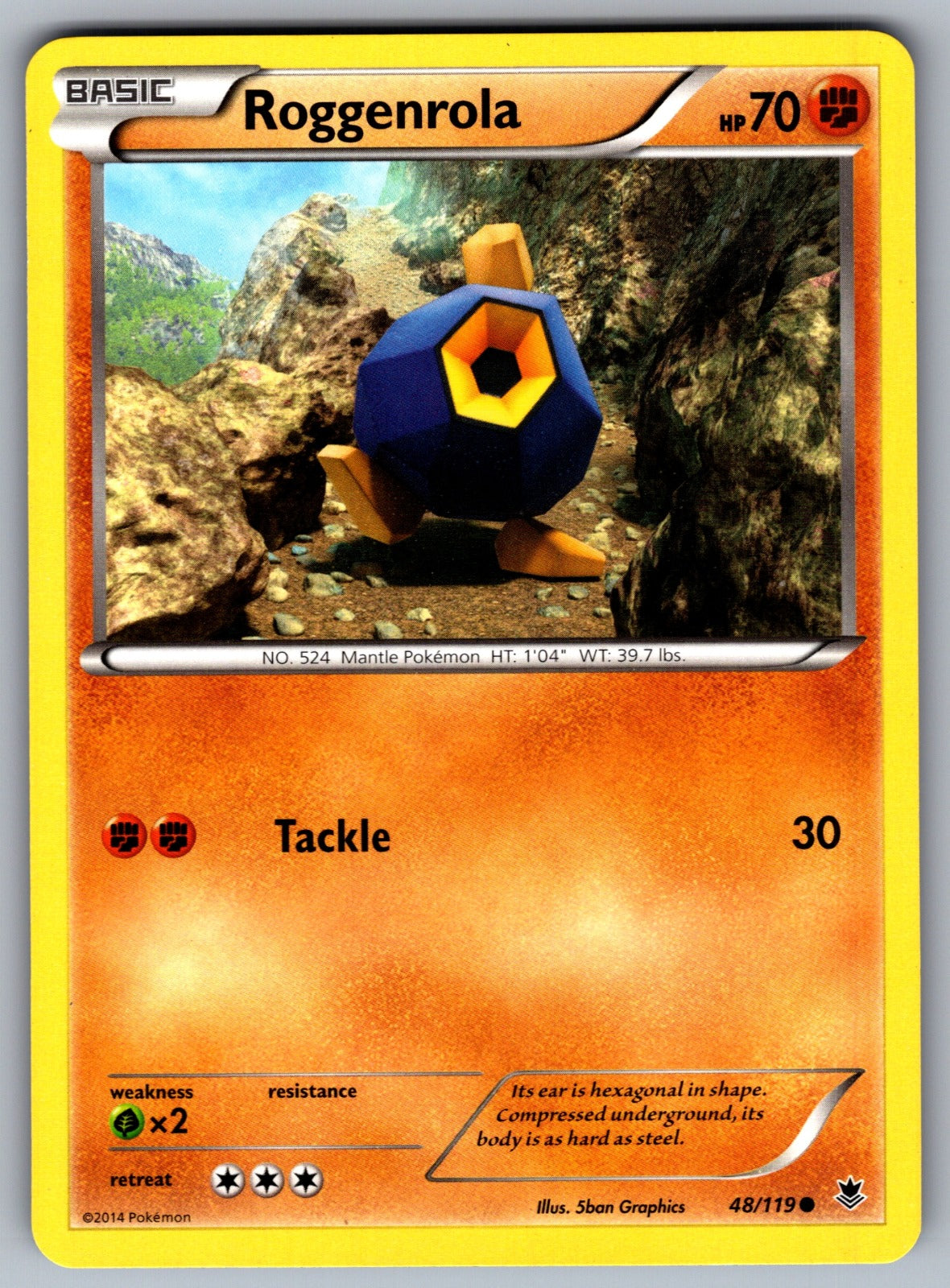 Roggenrola Common XY - Phantom Forces 48/119 LP 2014