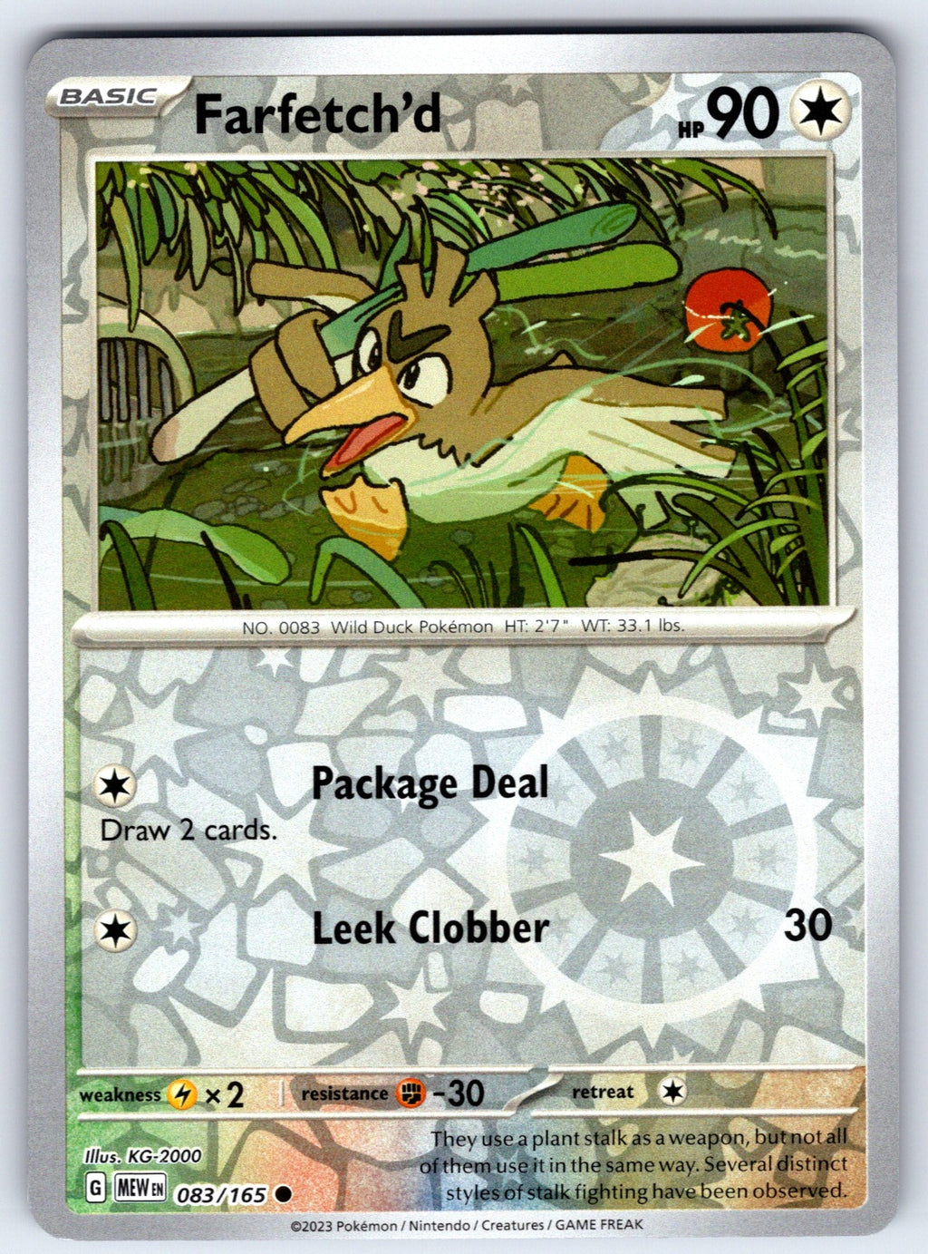 Farfetch'd Reverse Holo Common SV: Scarlet & Violet 151 083/165 NM 2023