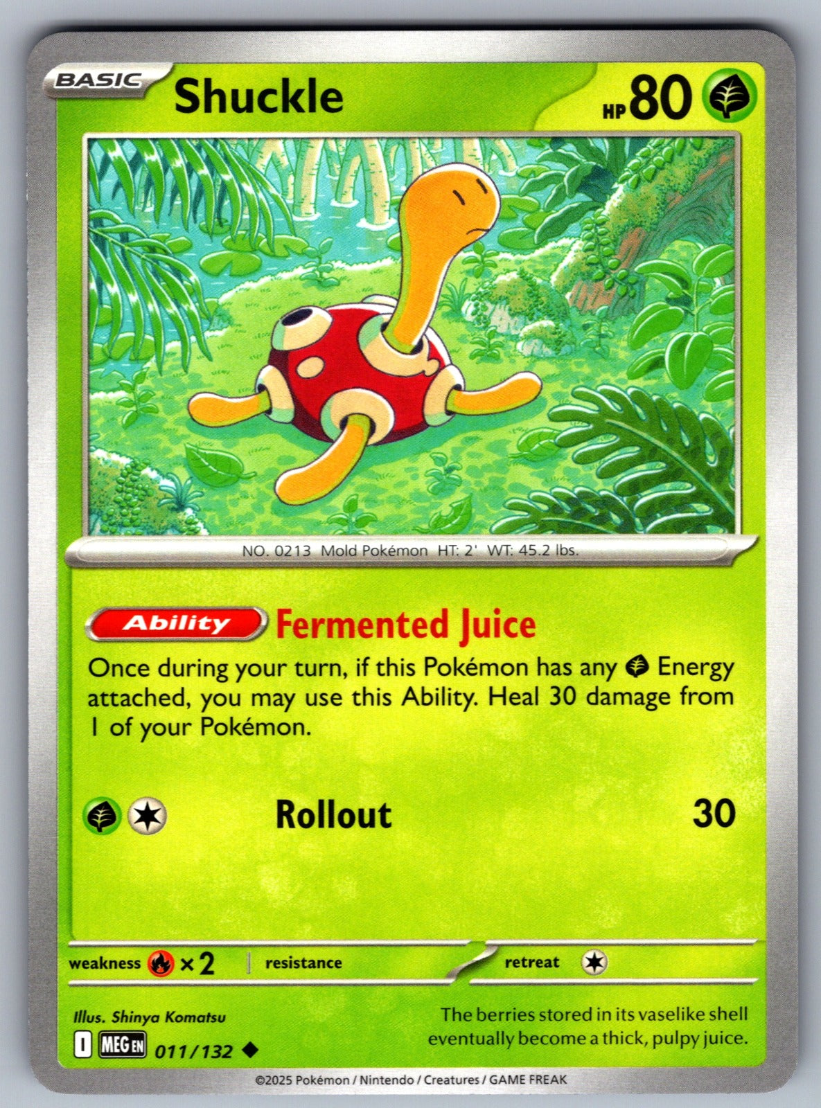 Shuckle Uncommon ME01: Mega Evolution 011/132 NM 2025