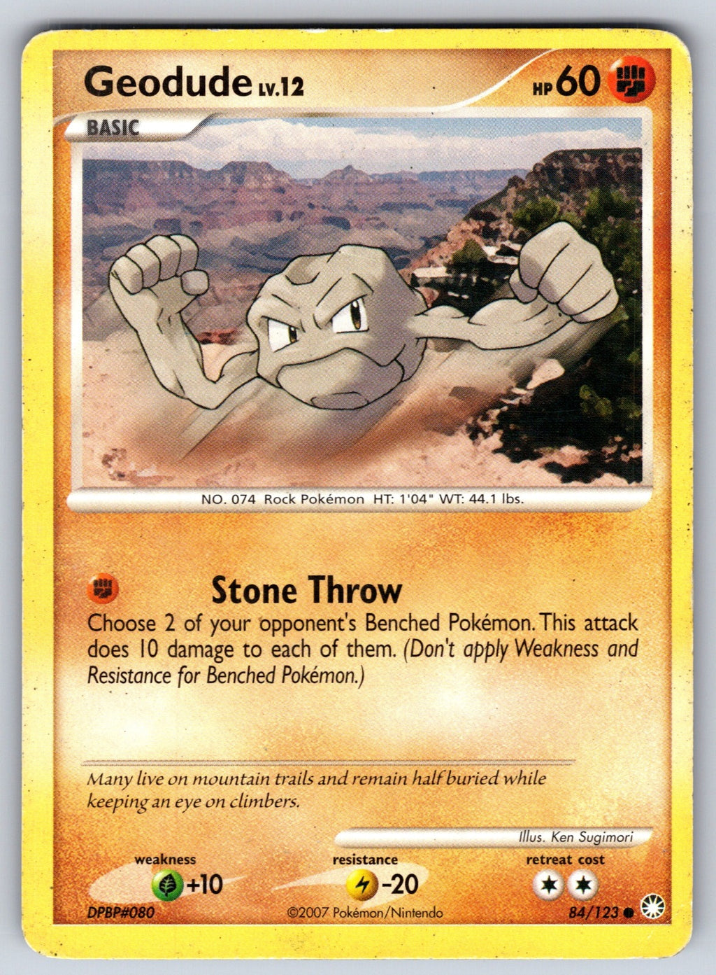 Geodude Common Mysterious Treasures 84/123 LP 2007