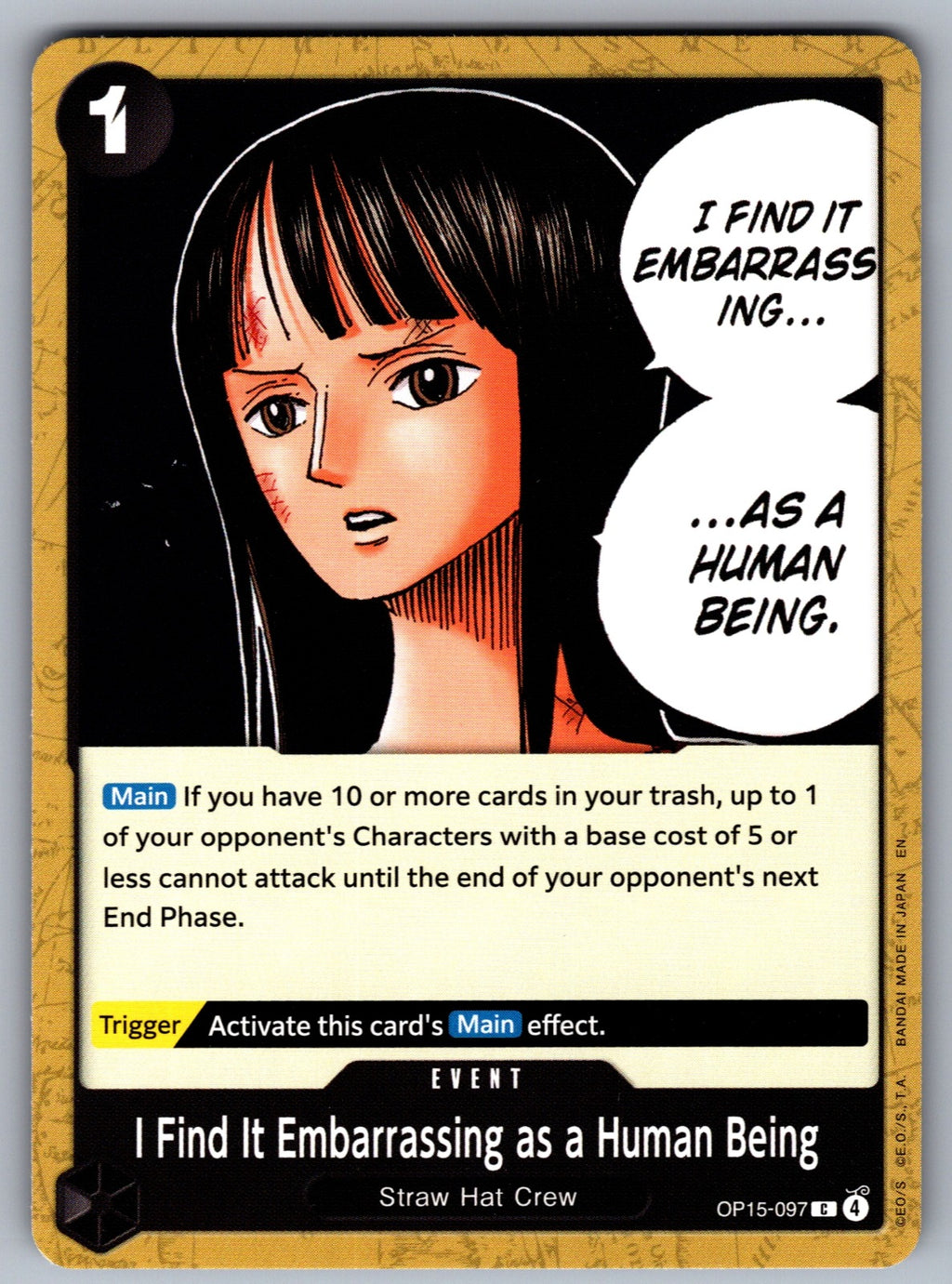 I Find It Embarrassing as a Human Being C Adventure on Kami's Island OP15-097 NM