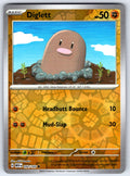 Diglett Reverse Holo Common SV: Scarlet & Violet 151 050/165 NM 2023