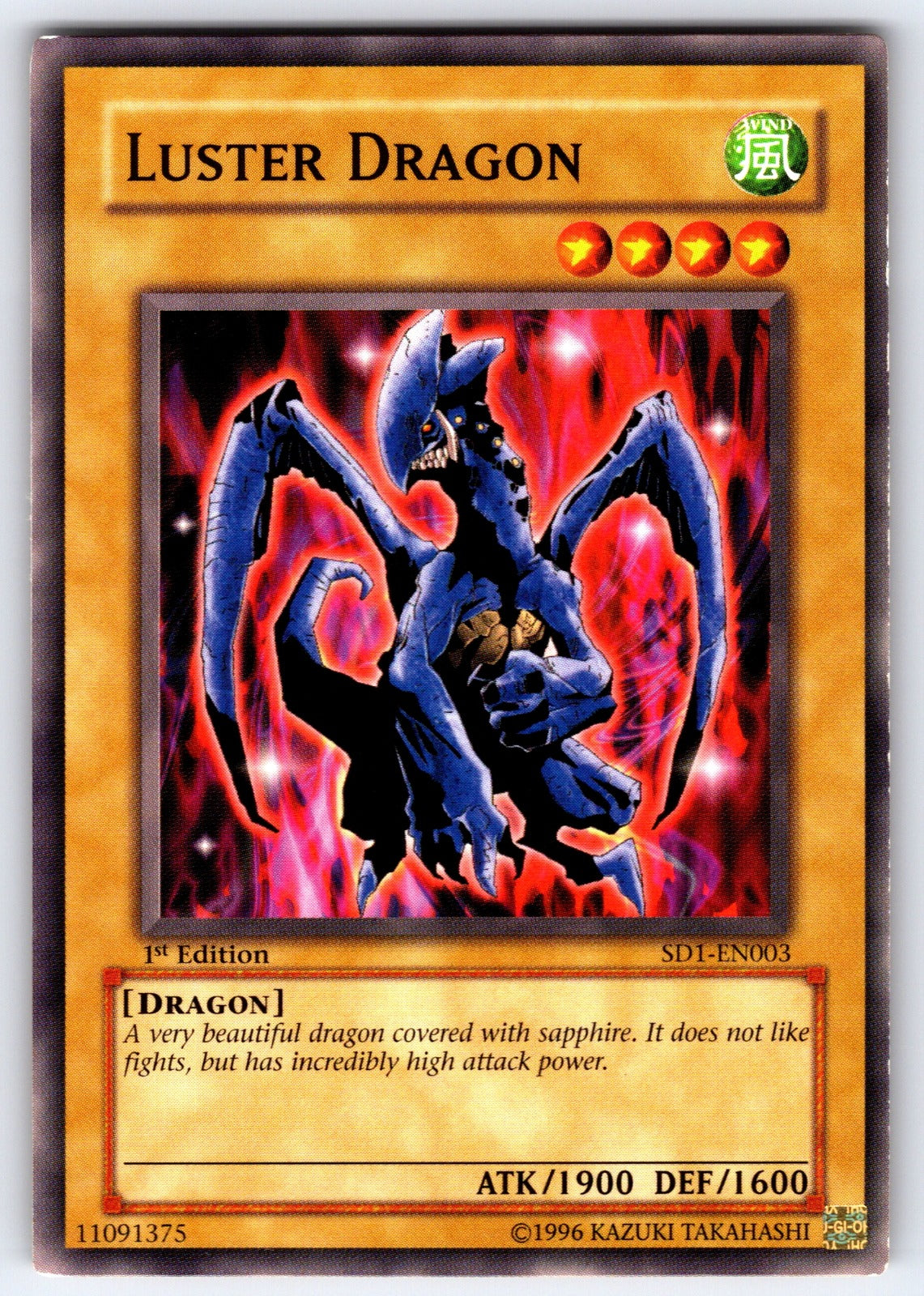 Luster Dragon 1st Edition Common Structure Deck: Dragon's Roar SD1-EN003 LP 2005