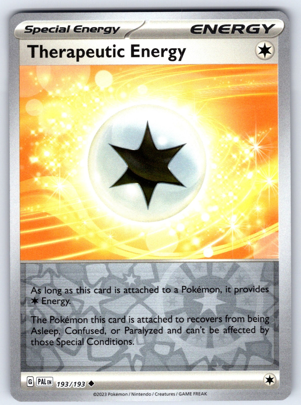 Therapeutic Energy Reverse Holo Uncommon SV02: Paldea Evolved 193/193 NM 2023