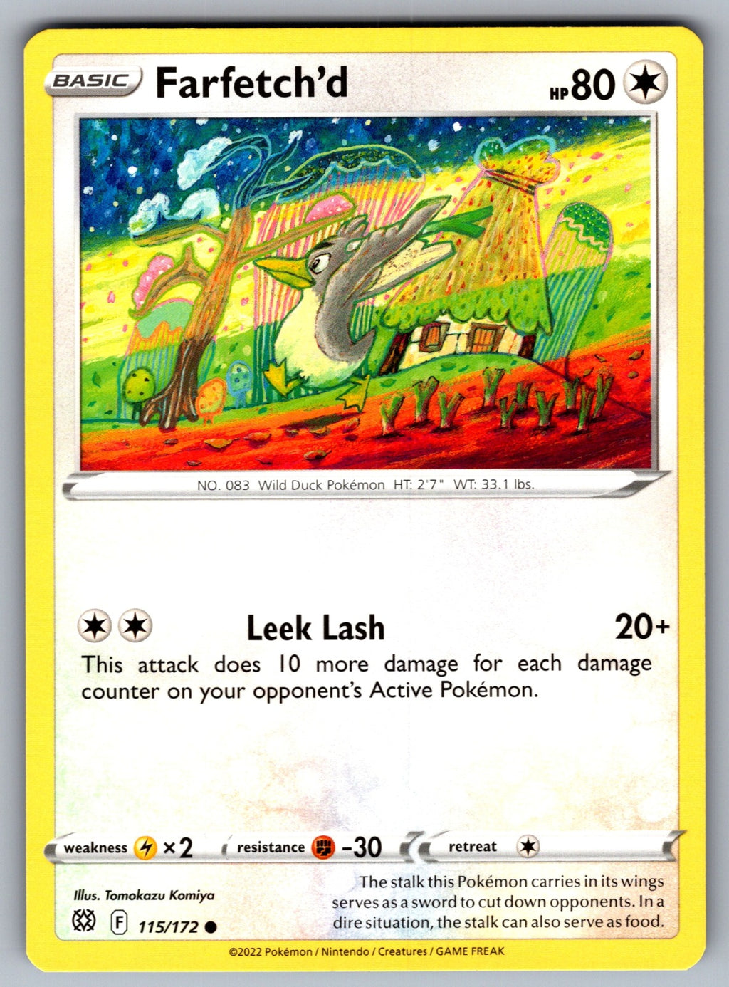 Farfetch'd Common SWSH09: Brilliant Stars 115/172 NM 2022