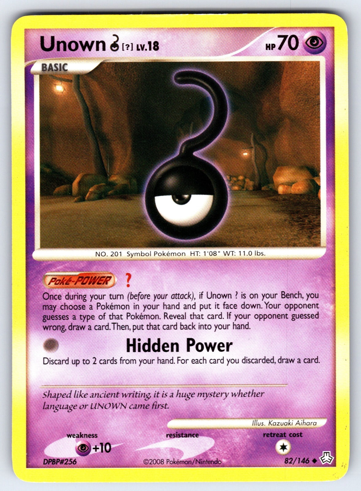 Unown (?) Uncommon Legends Awakened 82/146 LP 2008