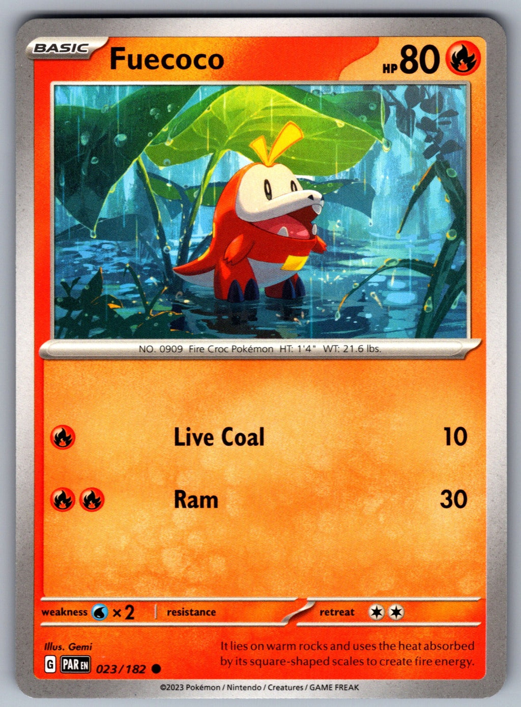 Fuecoco Common SV04: Paradox Rift 023/182 NM 2023