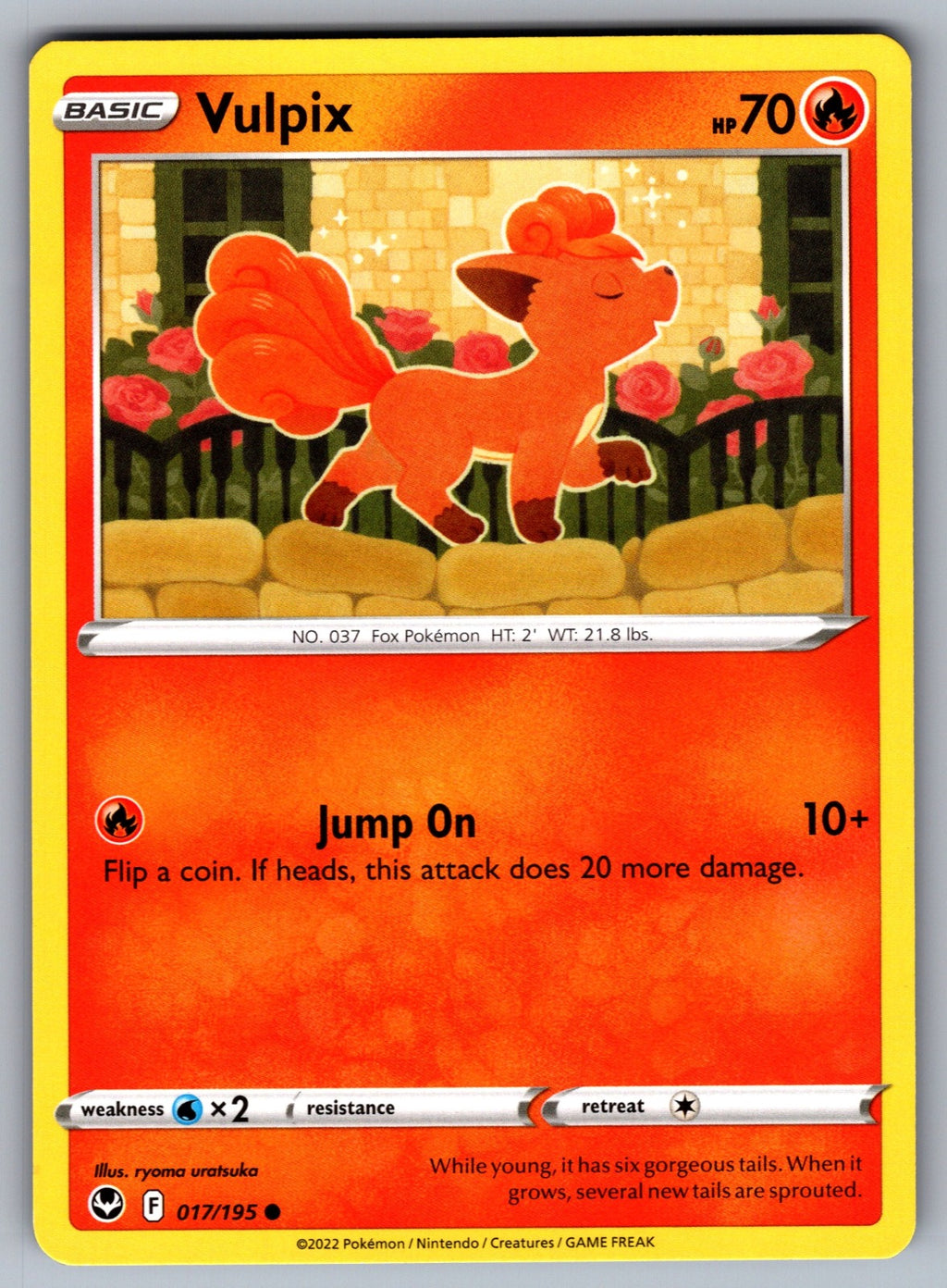 Vulpix Common SWSH12: Silver Tempest 017/195 NM 2022