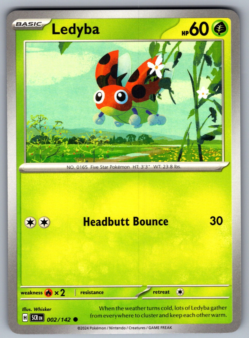 Ledyba Common SV07: Stellar Crown 002/142 NM 2024