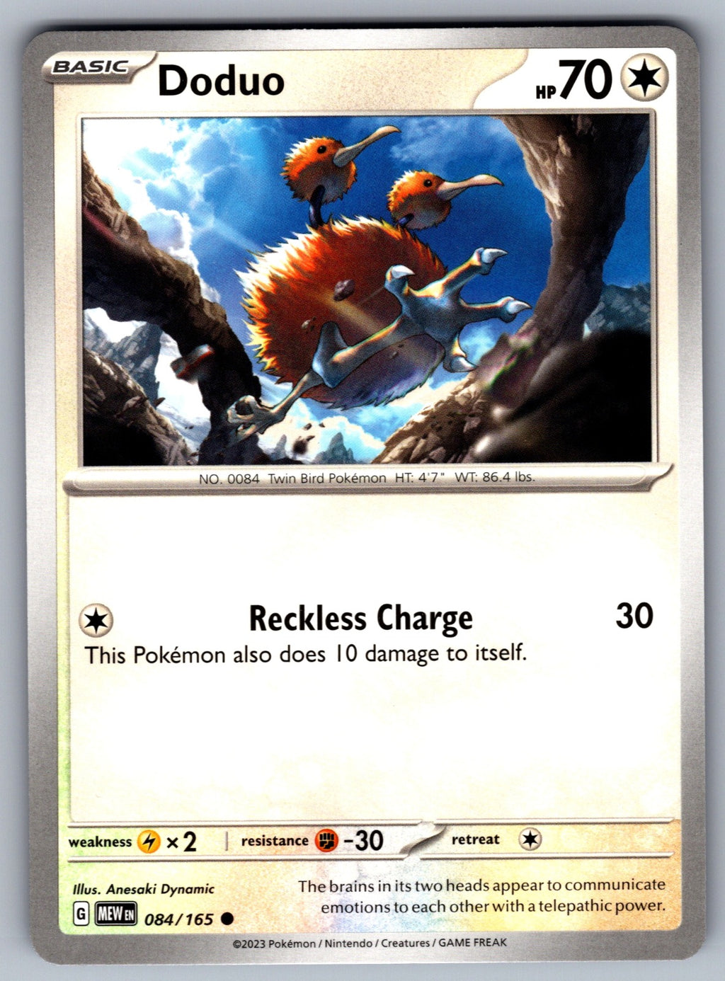 Doduo Common SV: Scarlet & Violet 151 084/165 NM 2023