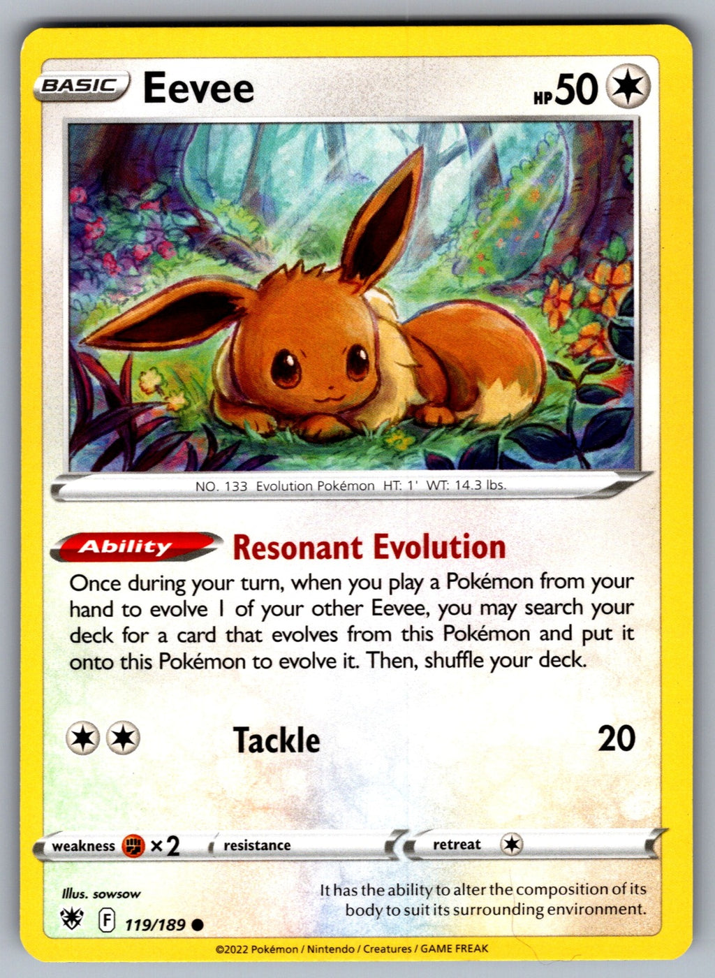 Eevee Common SWSH10: Astral Radiance 119/189 NM 2022