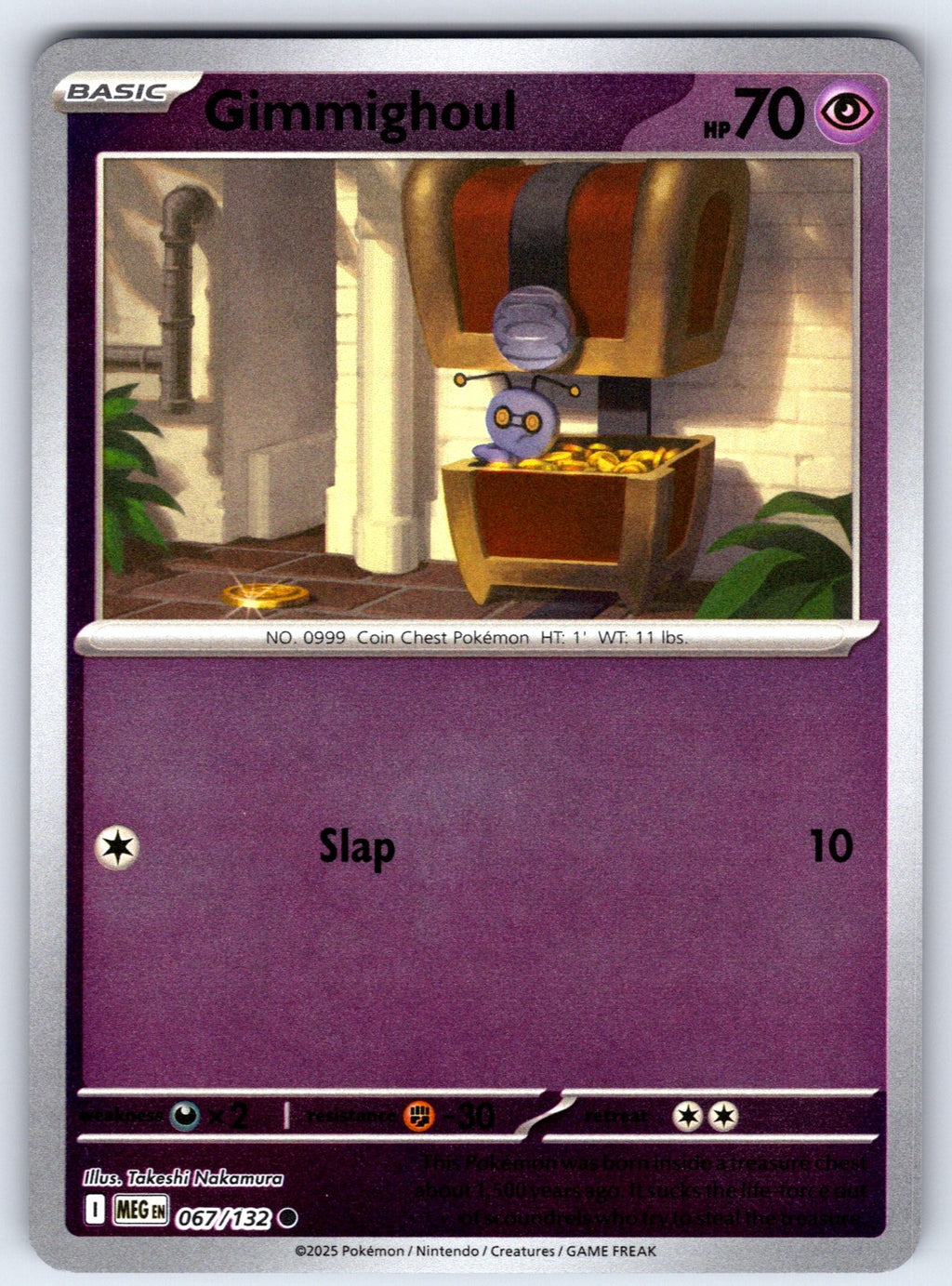 Gimmighoul Reverse Holo Common ME01: Mega Evolution 067/132 NM 2025