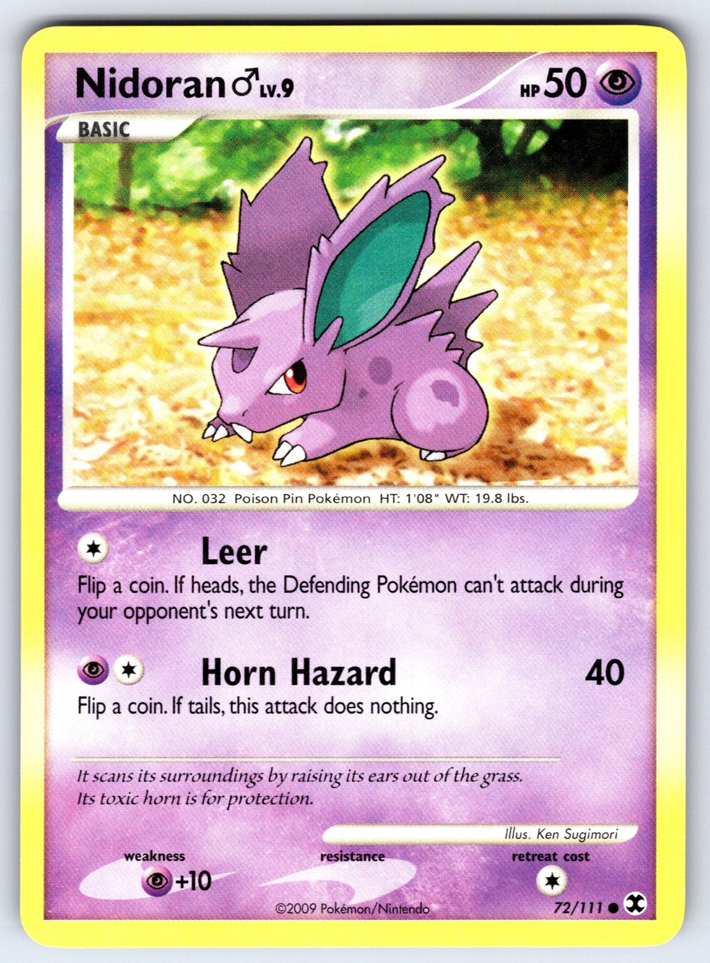 Nidoran M Common Rising Rivals 72/111 LP 2009