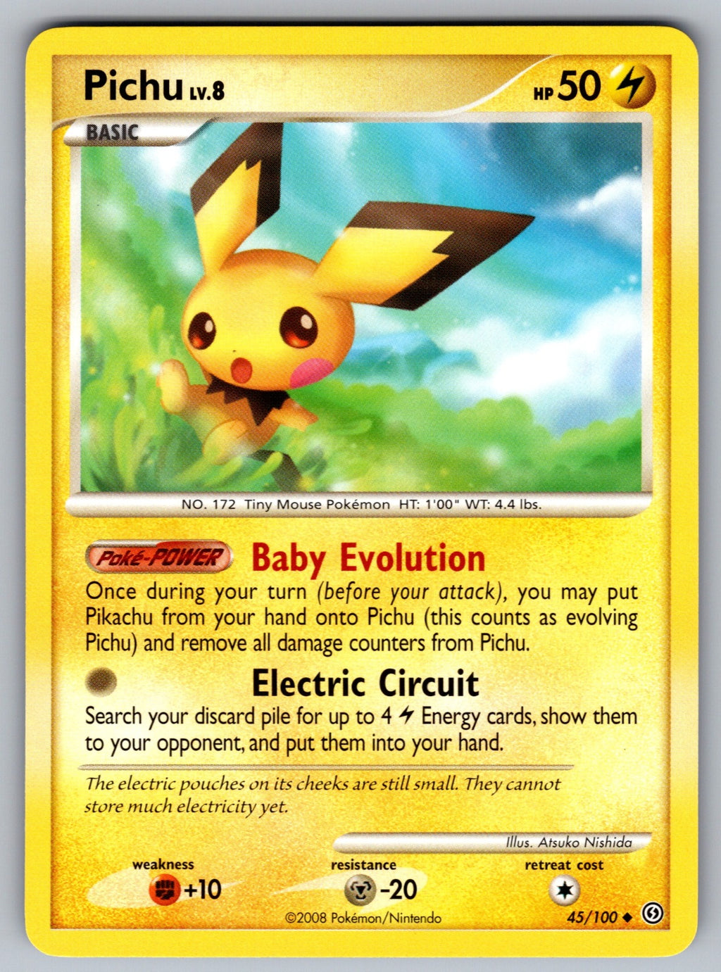 Pichu Uncommon Stormfront 45/100 NM 2008