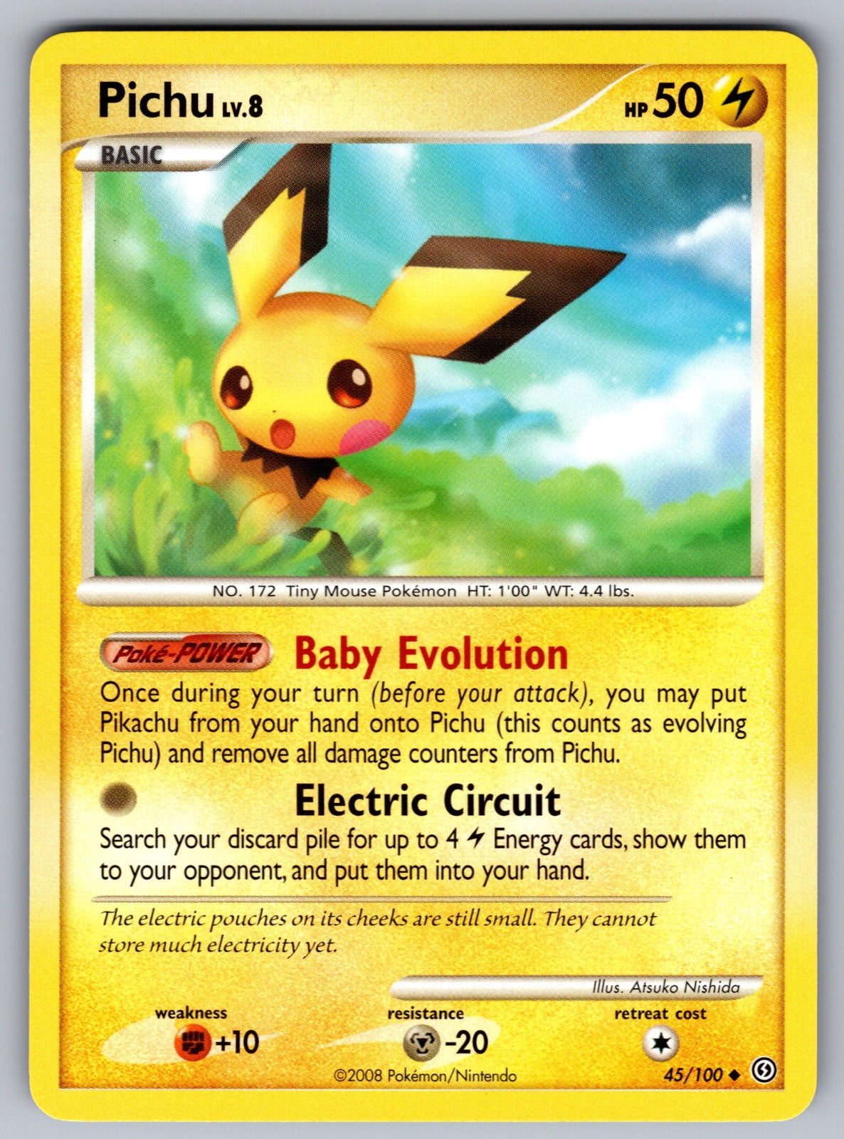 Pichu Uncommon Stormfront 45/100 NM 2008