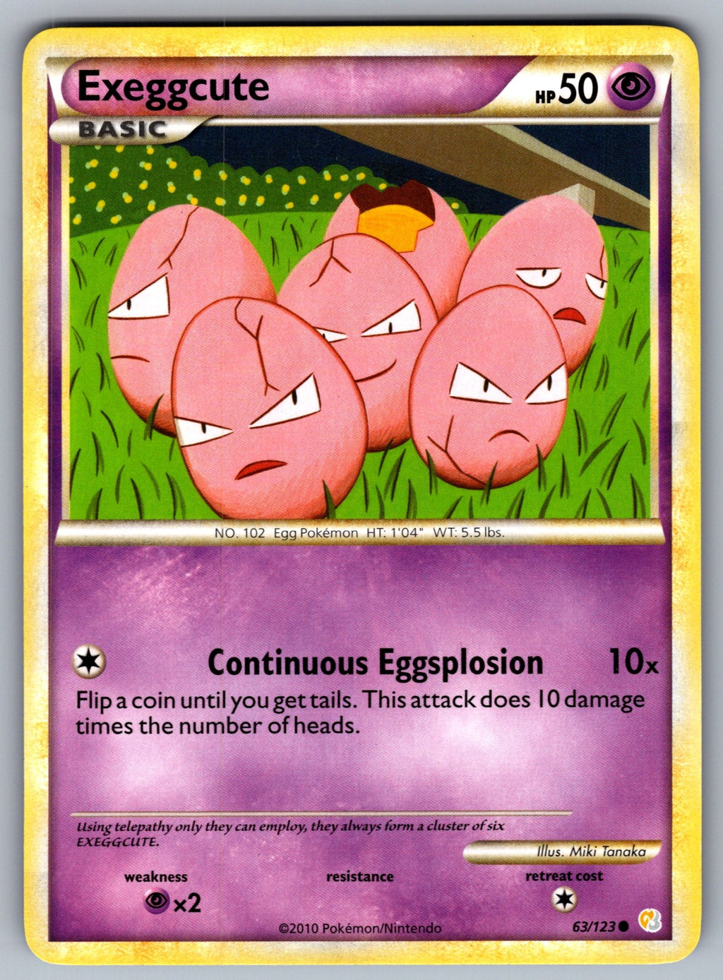 Exeggcute Common HeartGold SoulSilver 63/123 LP 2010