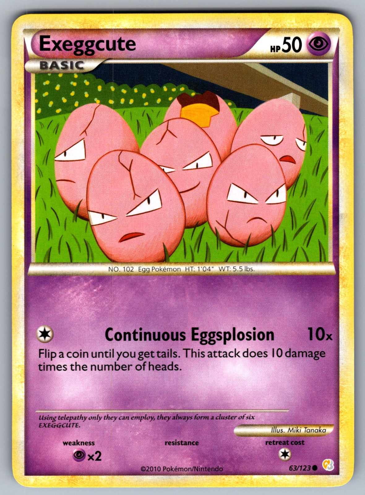 Exeggcute Common HeartGold SoulSilver 63/123 LP 2010