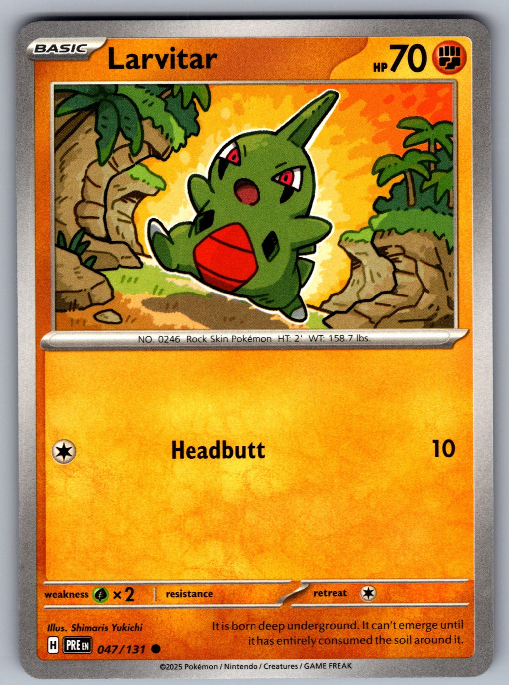 Larvitar Common SV: Prismatic Evolutions 047/131 NM 2025