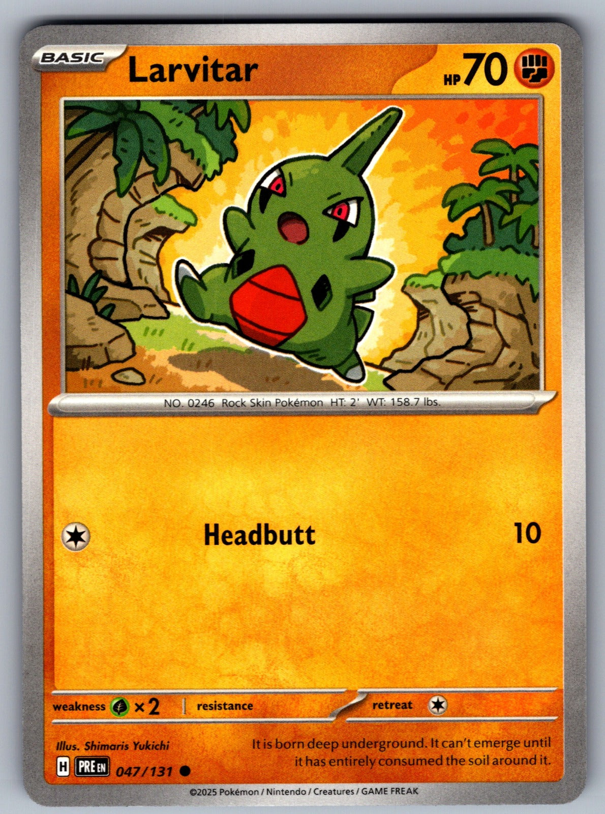 Larvitar Common SV: Prismatic Evolutions 047/131 NM 2025