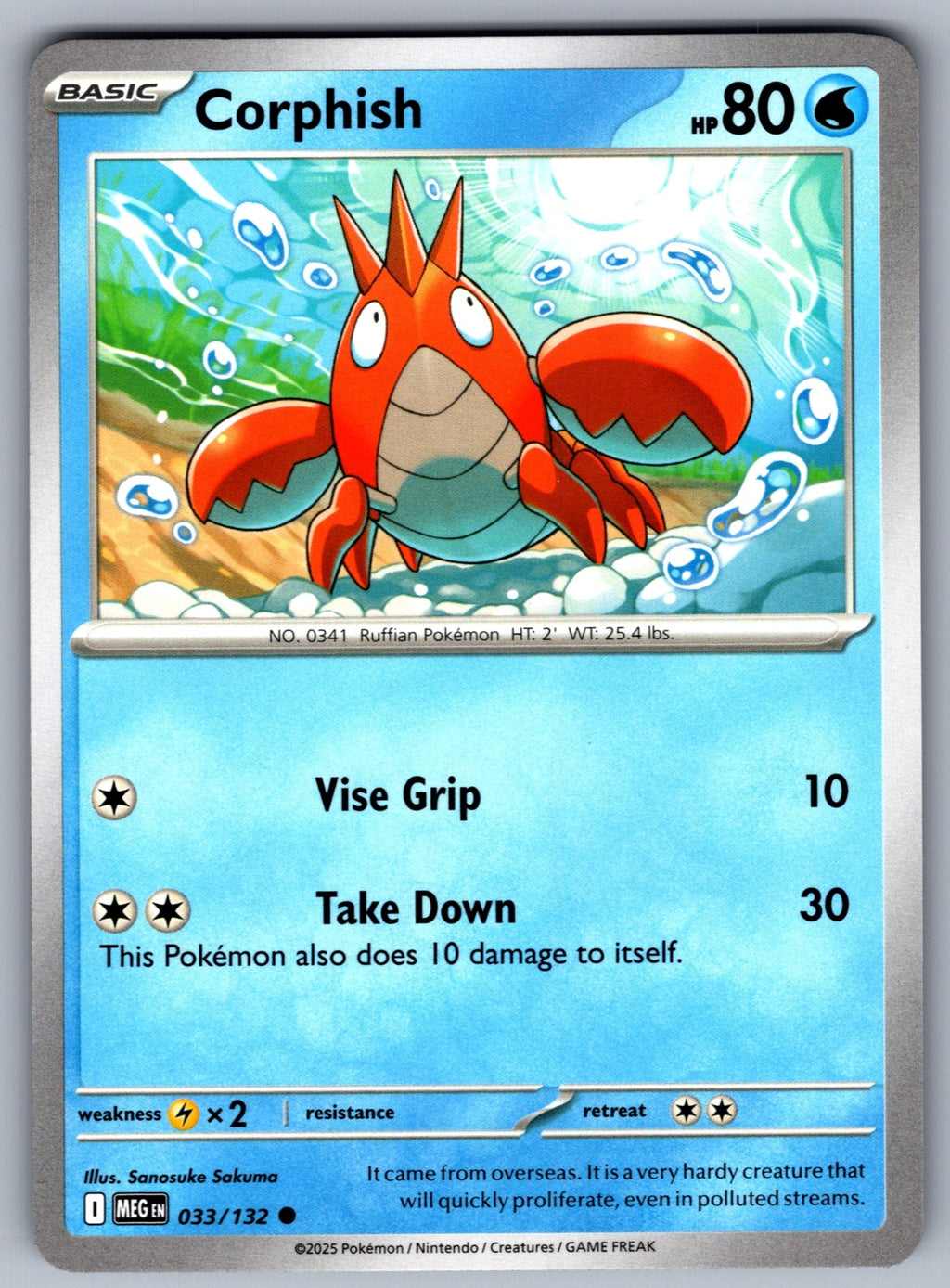 Corphish Common ME01: Mega Evolution 033/132 NM 2025