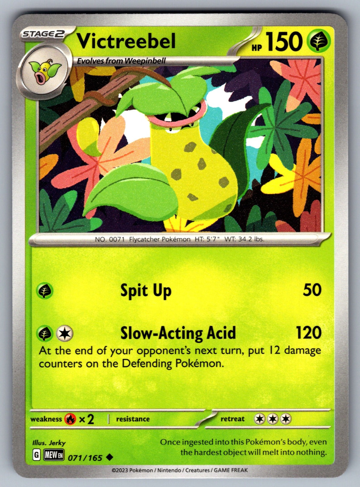 Victreebel Uncommon SV: Scarlet & Violet 151 071/165 NM 2023