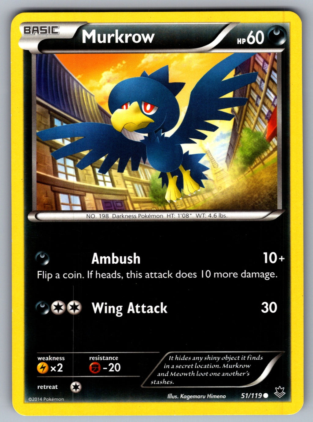 Murkrow Common XY - Phantom Forces 51/119 LP 2014